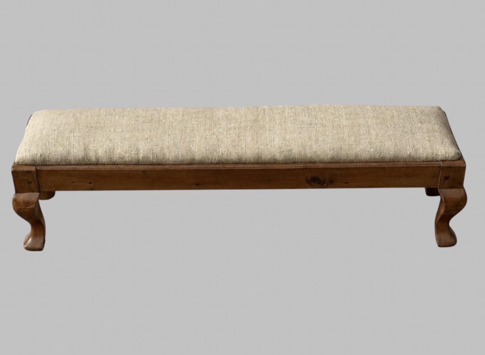 Vintage Pine Kneeling Stool in Neutral Linen (1 of 7) Vintage Pine Kneeling Stool in Neutral Linen (1 of 7)