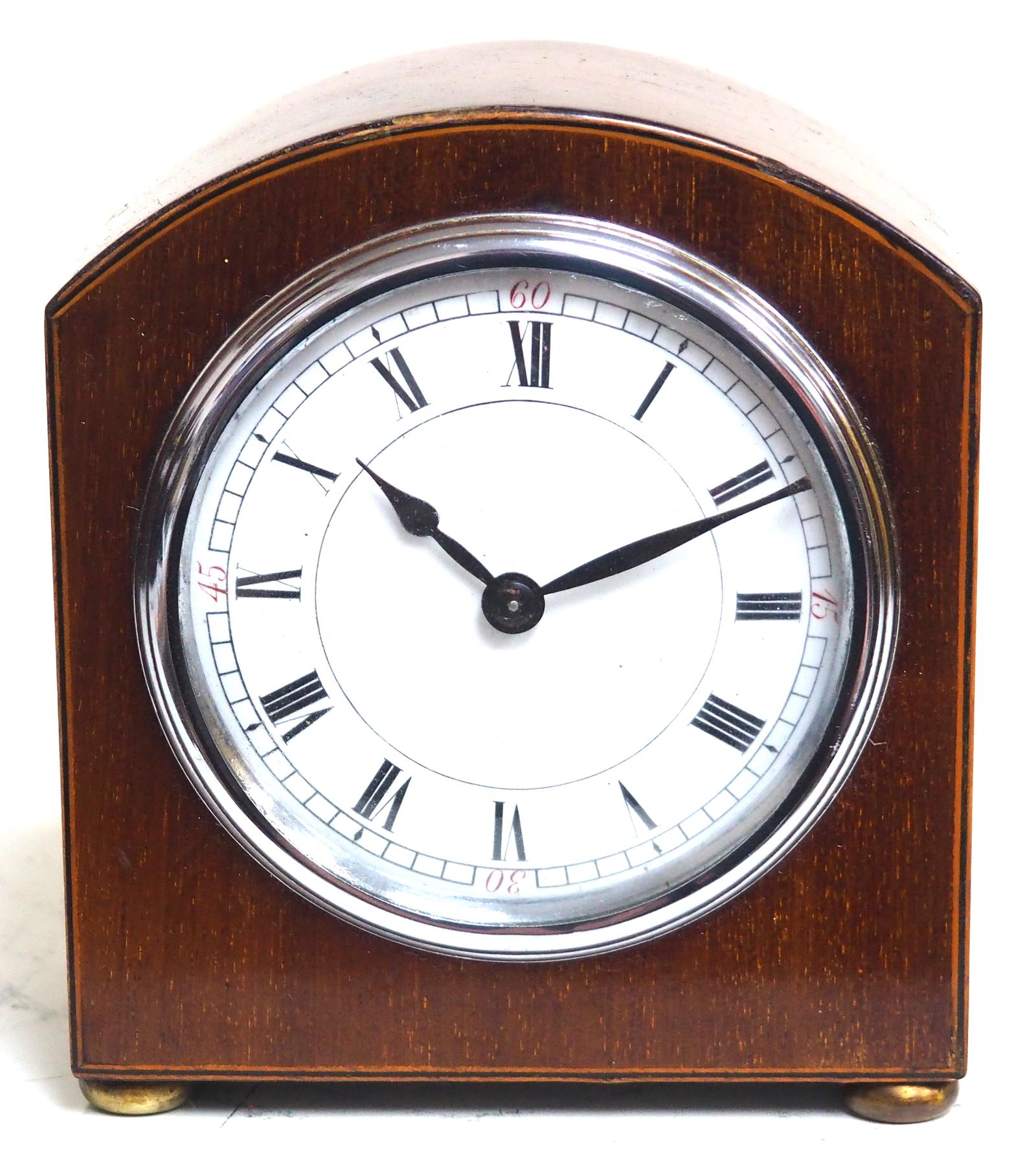 Solid Mahogany Timepiece Mantle Clock Sec Mantel Clock 1167