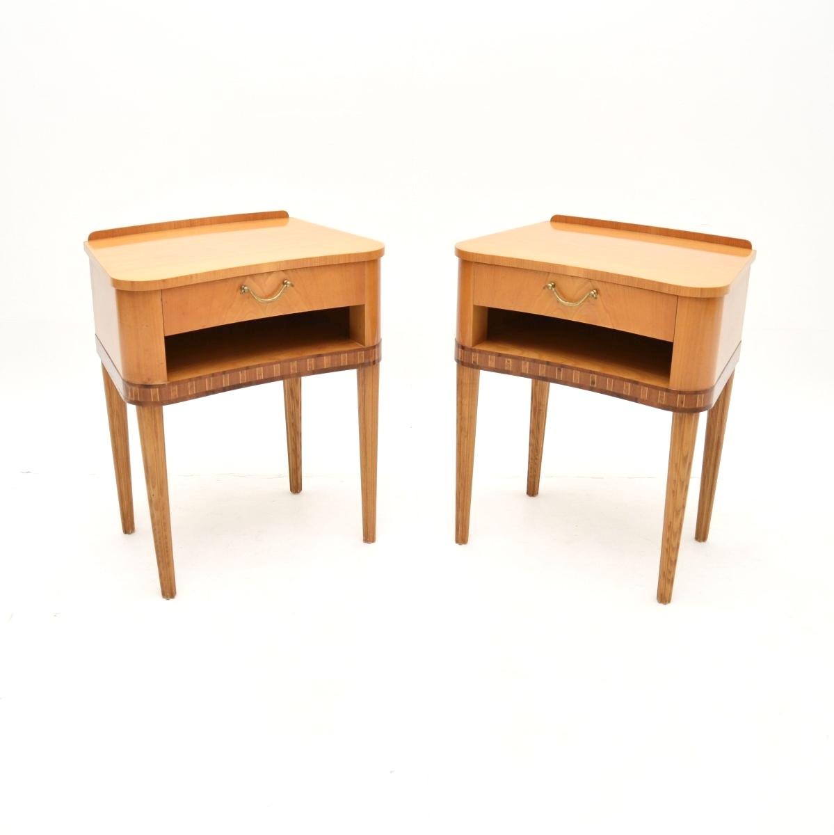 Pair of Swedish Vintage Elm Bedside Cabinets (1 of 10) Pair of Swedish Vintage Elm Bedside Cabinets (1 of 10)