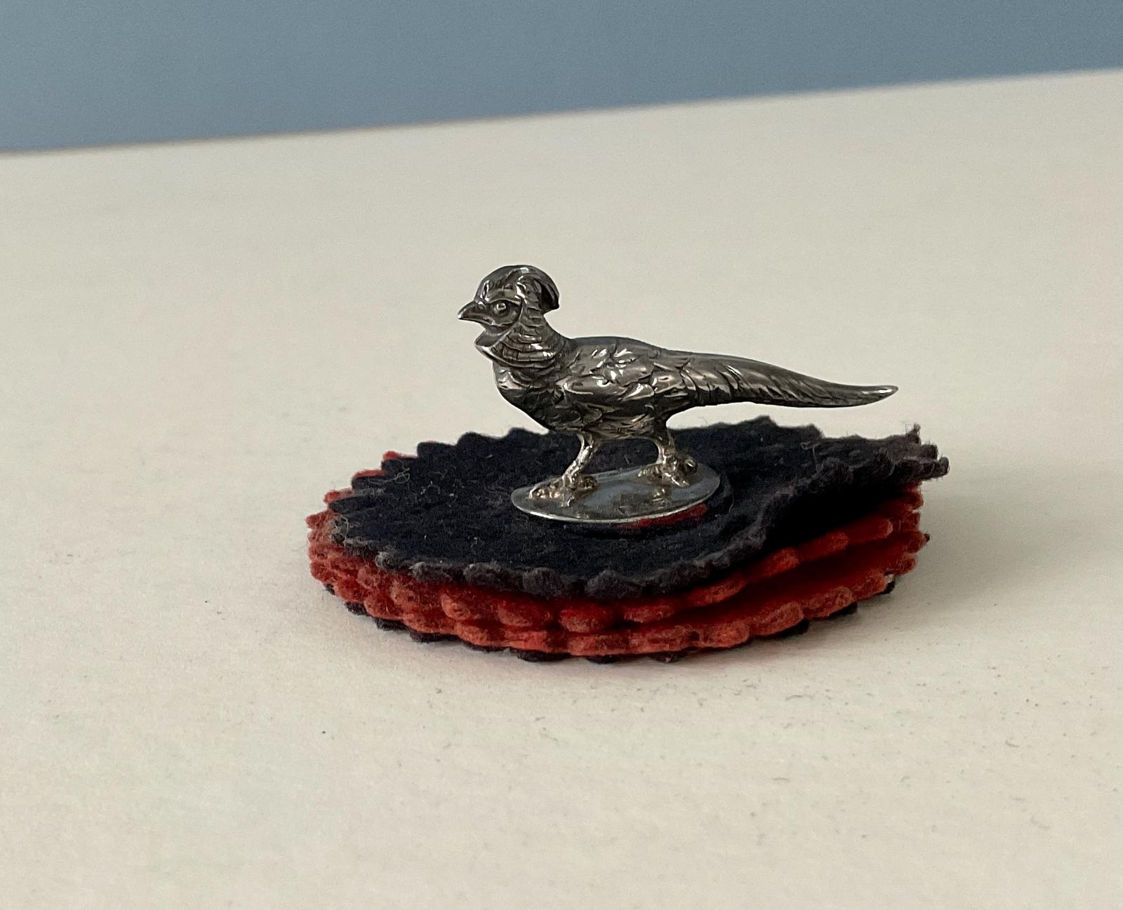 Antique Silver Pen Wipe - Pheasant (1 of 6)