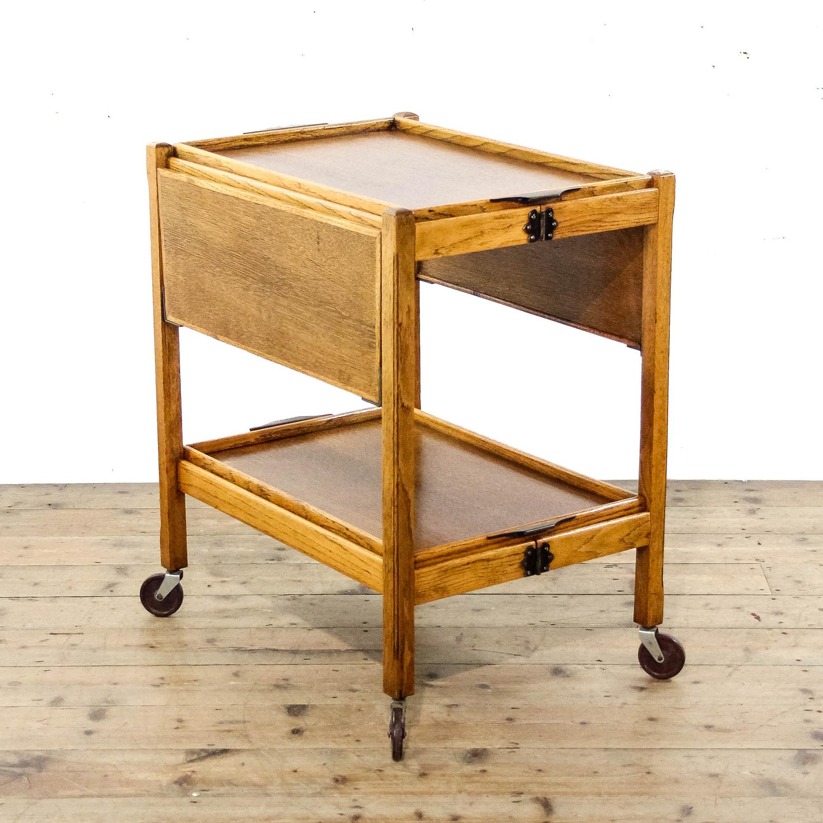 Antique 20th Century Oak Foldable Drinks Trolley (1 of 11)