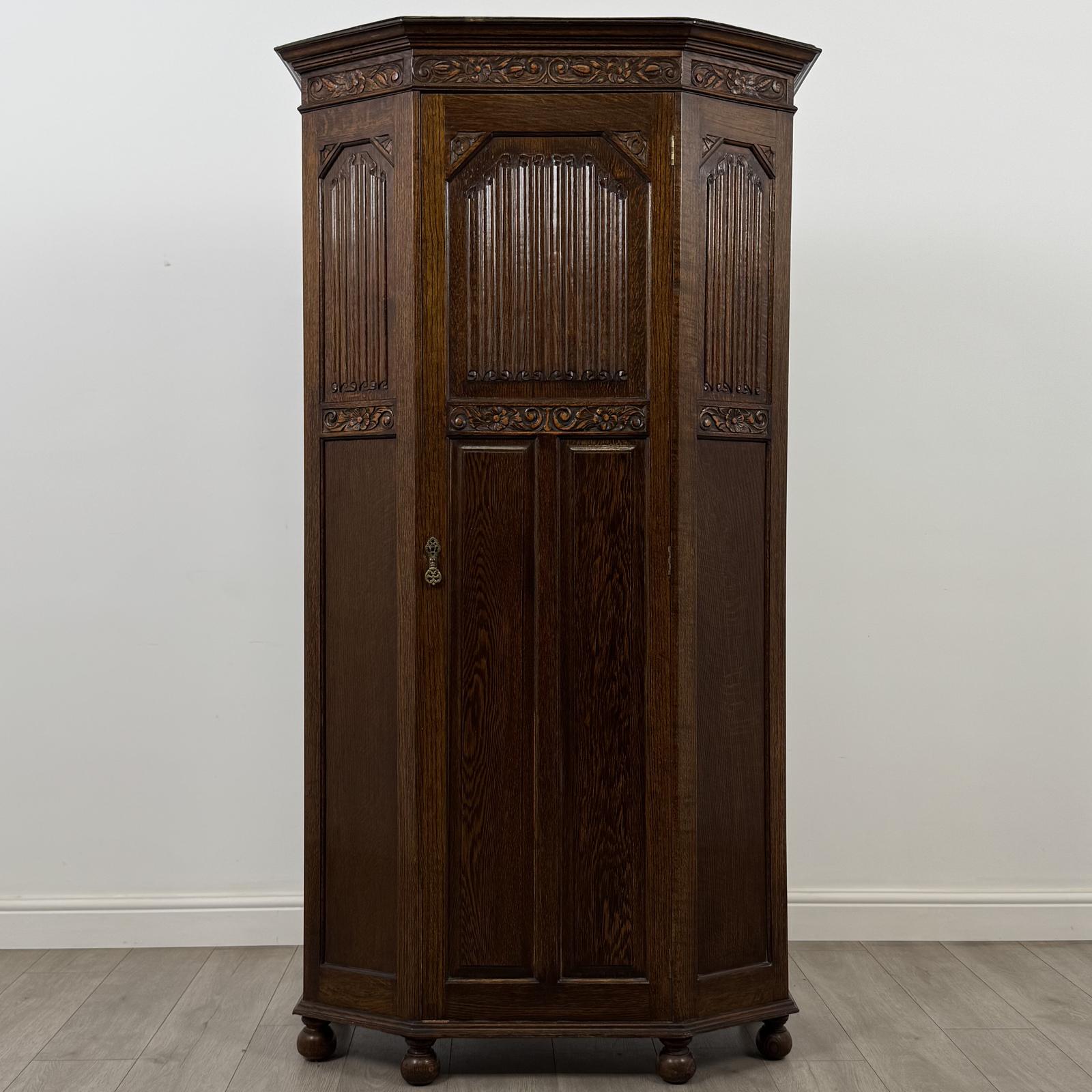 Early 20th Century Oak Double Wardrobes - main image