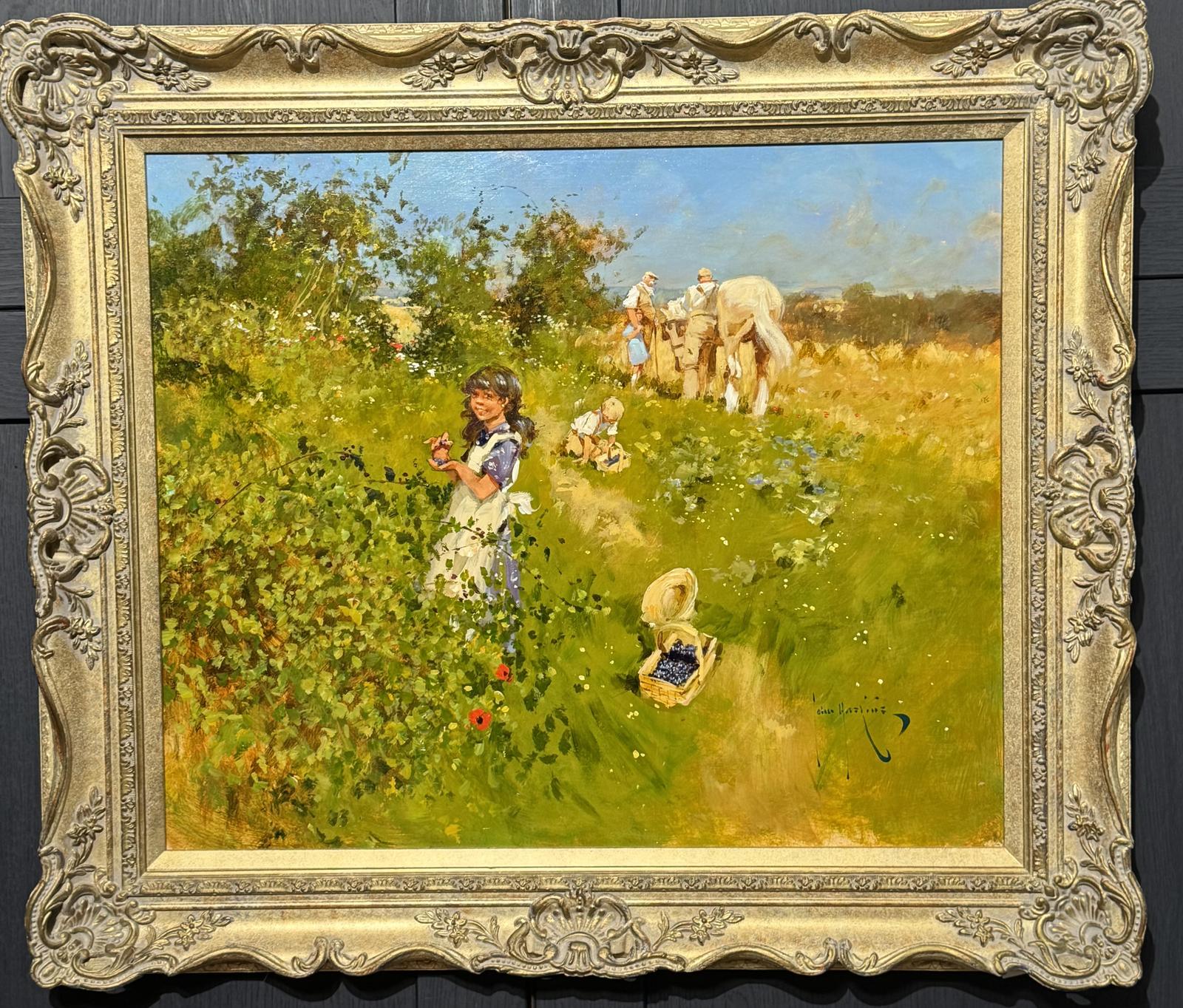 “The Blackberry Pickers” Oil on Board by John Haskins (1 of 8)