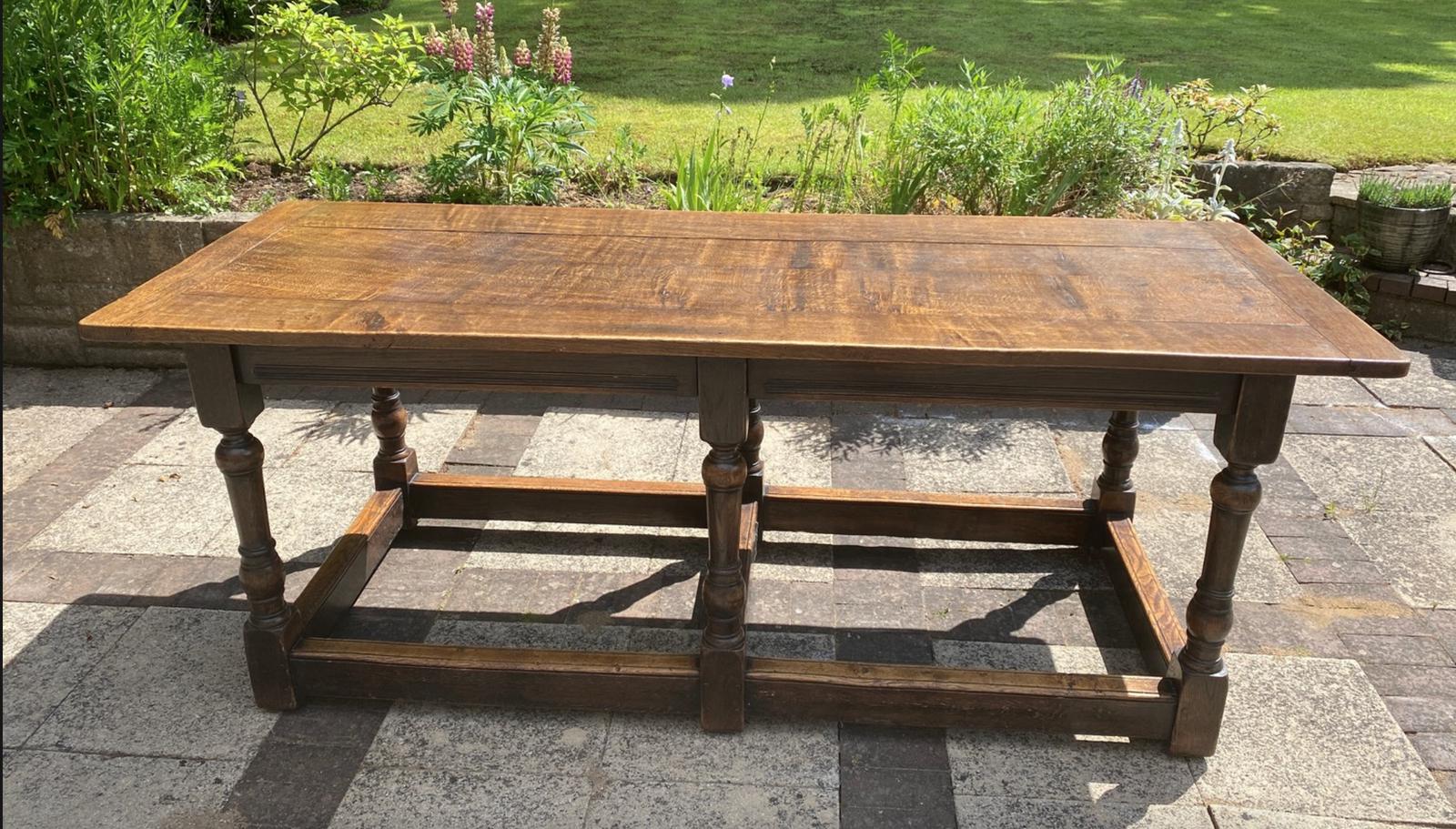 Oak Planked / Cleated Topped Refectory Table (1 of 5) Oak Planked / Cleated Topped Refectory Table (1 of 5)