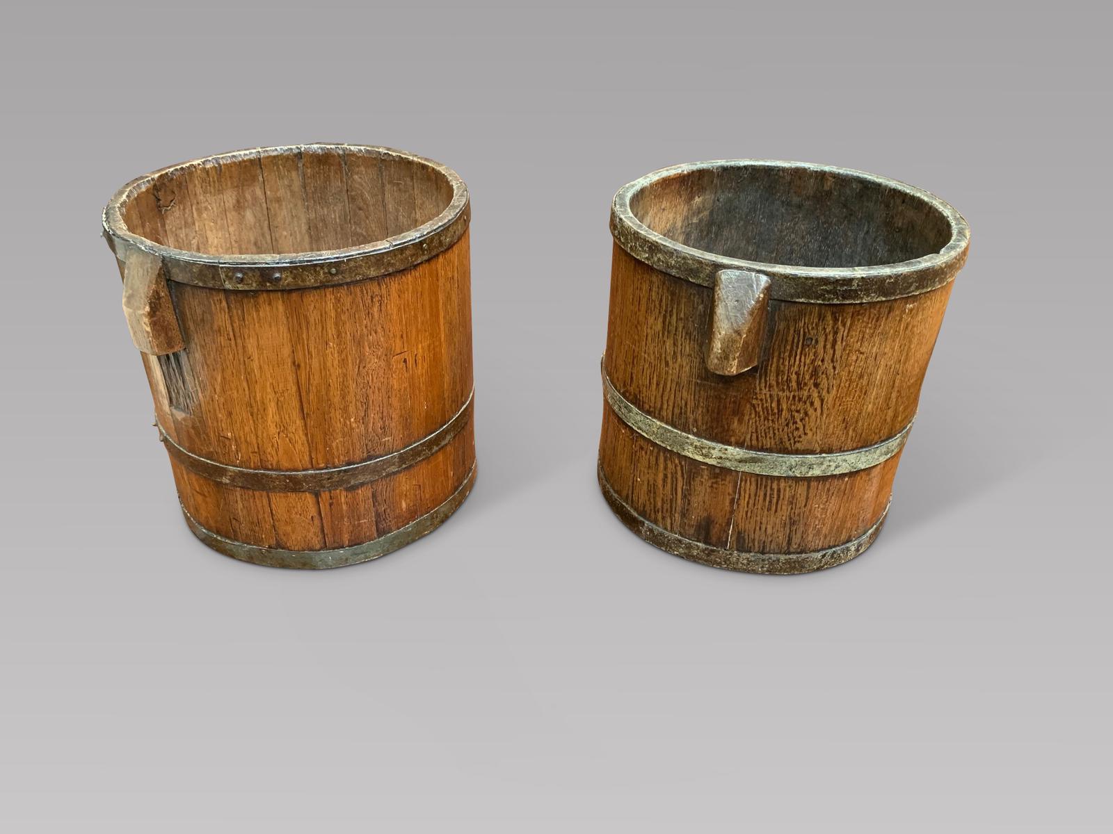 Pair of Wooden Bushel Tubs (1 of 3) Pair of Wooden Bushel Tubs (1 of 3)