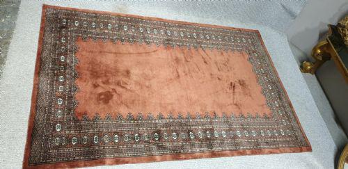 Good Rust Coloured Indian Woolen Carpet (1 of 1)