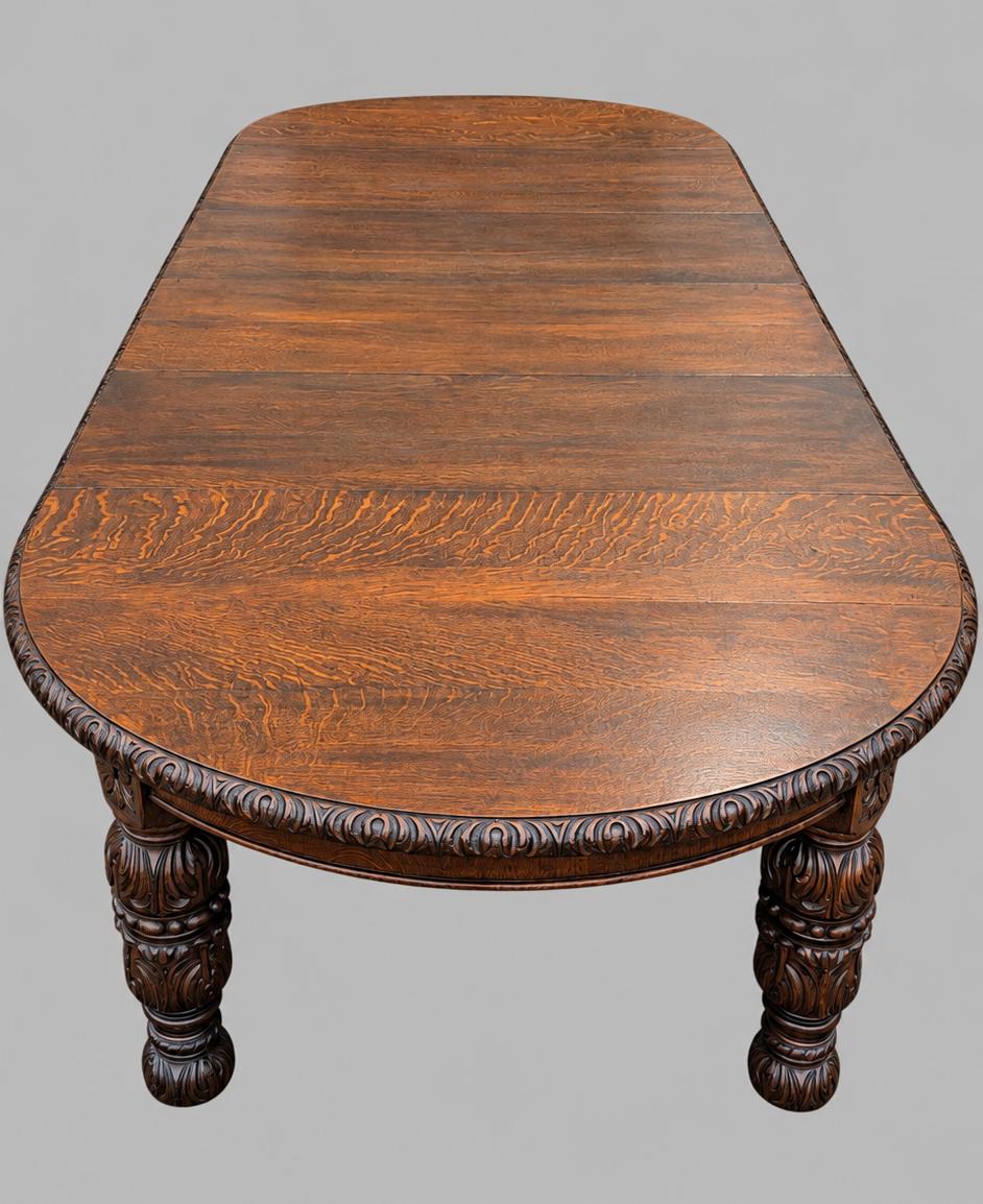 Large Carved Oak Extending Table c.1880 (1 of 8) Large Carved Oak Extending Table c.1880 (1 of 8)