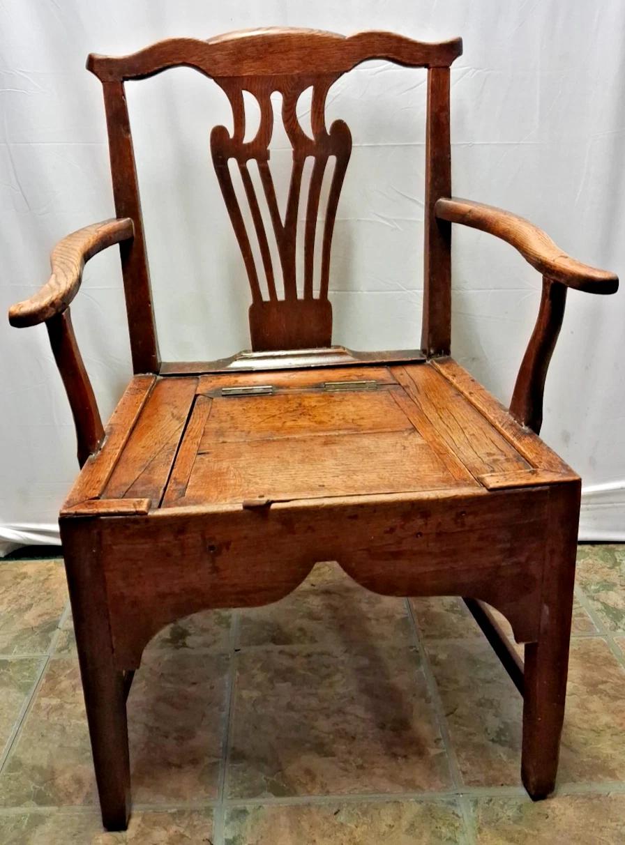 Antique Welsh Oak Commode Chair George 111 Circa 1770 Aprox 250 Years Old (1 of 9) Antique Welsh Oak Commode Chair George 111 Circa 1770 Aprox 250 Years Old (1 of 9)