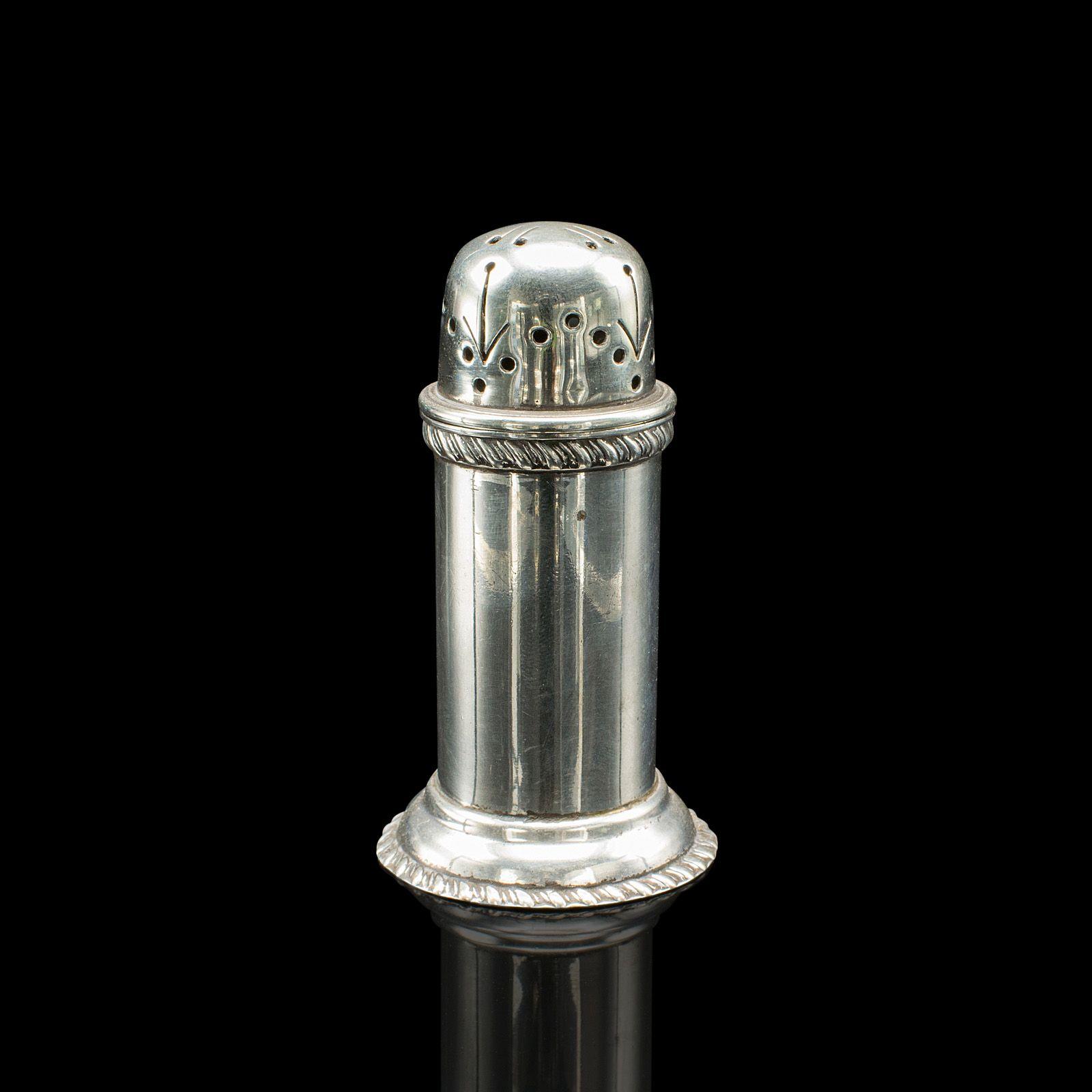 Antique Pepper Shaker, English, Sterling Silver - Edwardian, Hallmark, Dated 1908 (1 of 11) Antique Pepper Shaker, English, Sterling Silver - Edwardian, Hallmark, Dated 1908 (1 of 11)