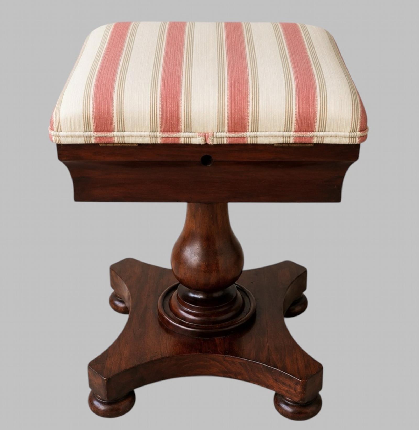 Antique William IV Mahogany Sewing Box Stool / Work Table c.1840 (1 of 4) Antique William IV Mahogany Sewing Box Stool / Work Table c.1840 (1 of 4)
