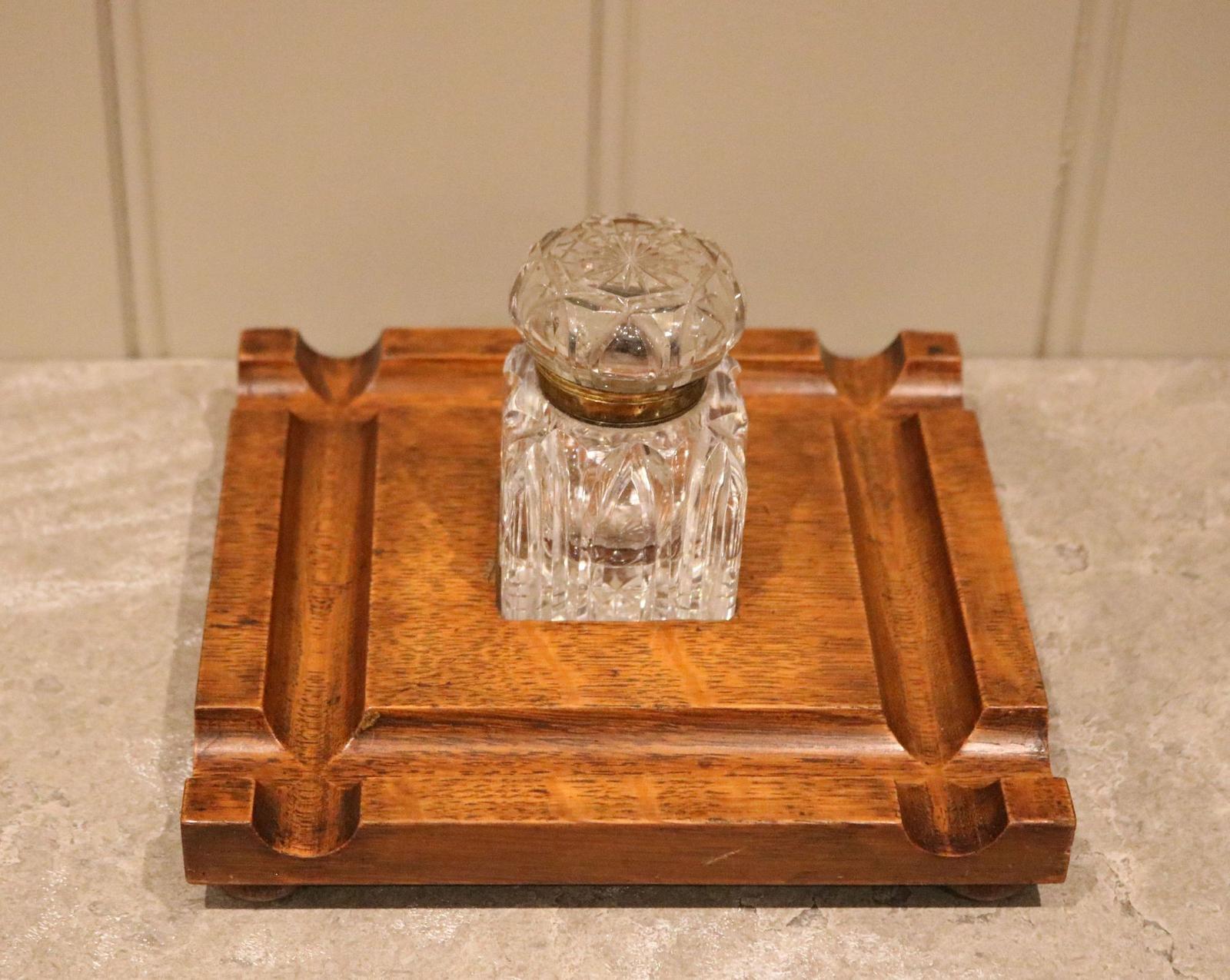 Solid Oak Inkstand (1 of 9)