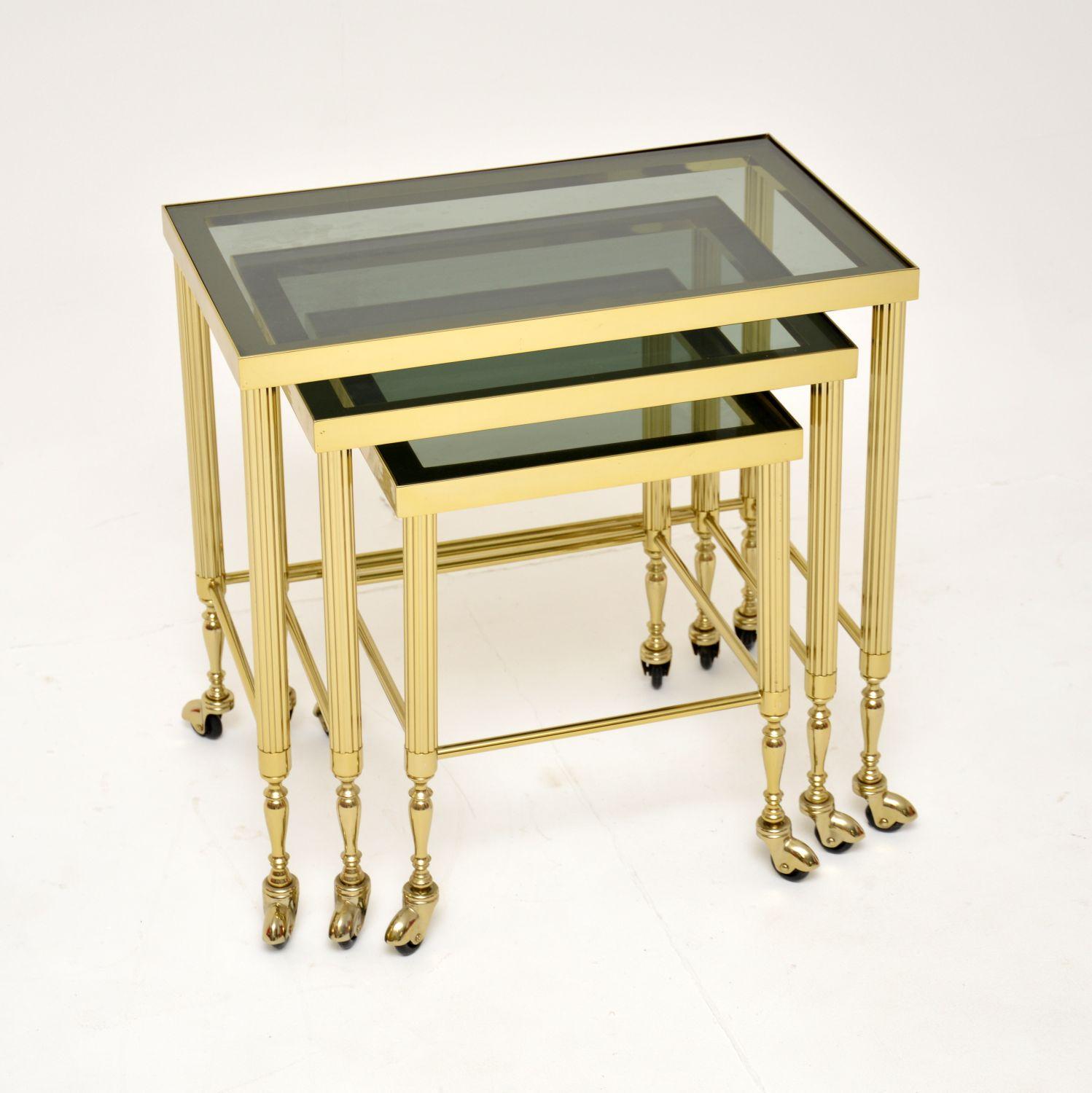 1960s Vintage Brass Nest of Tables (1 of 8) 1960s Vintage Brass Nest of Tables (1 of 8)