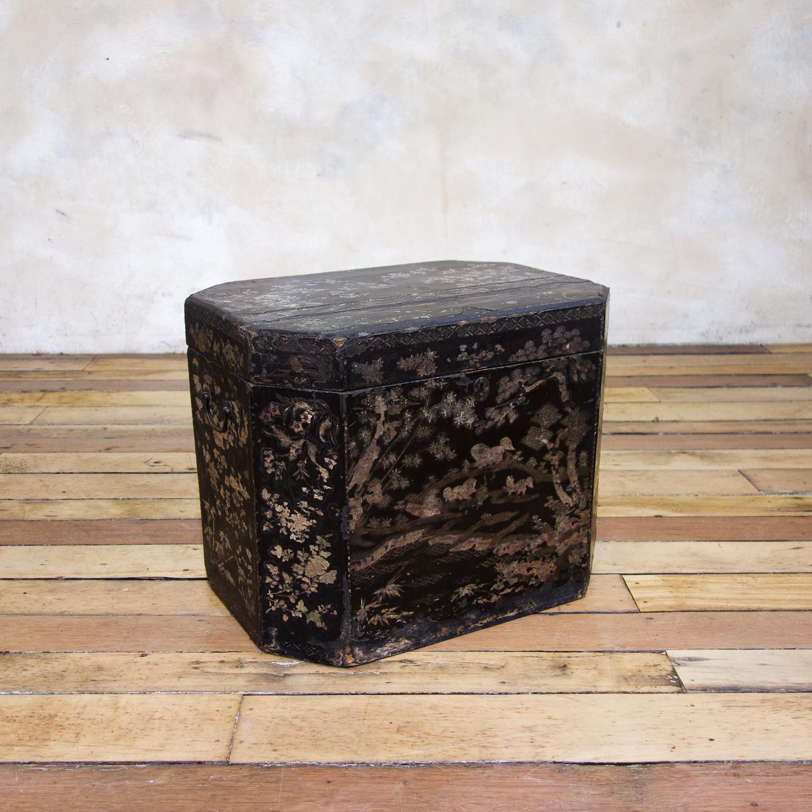 18th Century Chinese Export Mother of Pearl Tea Chest LA342108