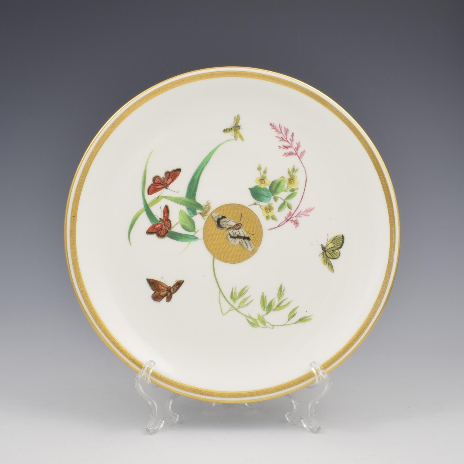 Aesthetic Period Minton Porcelain Dessert Plate Japanese Style Gilt Sun & Butterflies 1875 (1 of 7) Aesthetic Period Minton Porcelain Dessert Plate Japanese Style Gilt Sun & Butterflies 1875 (1 of 7)