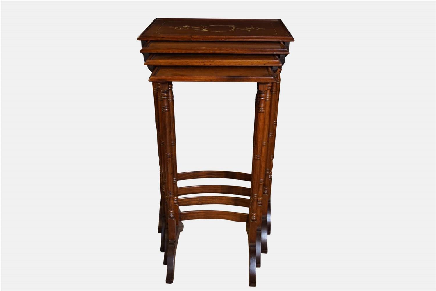 Anglo-Indian Quartetto Nest of Tables c.1900 (1 of 1) Anglo-Indian Quartetto Nest of Tables c.1900 (1 of 1)
