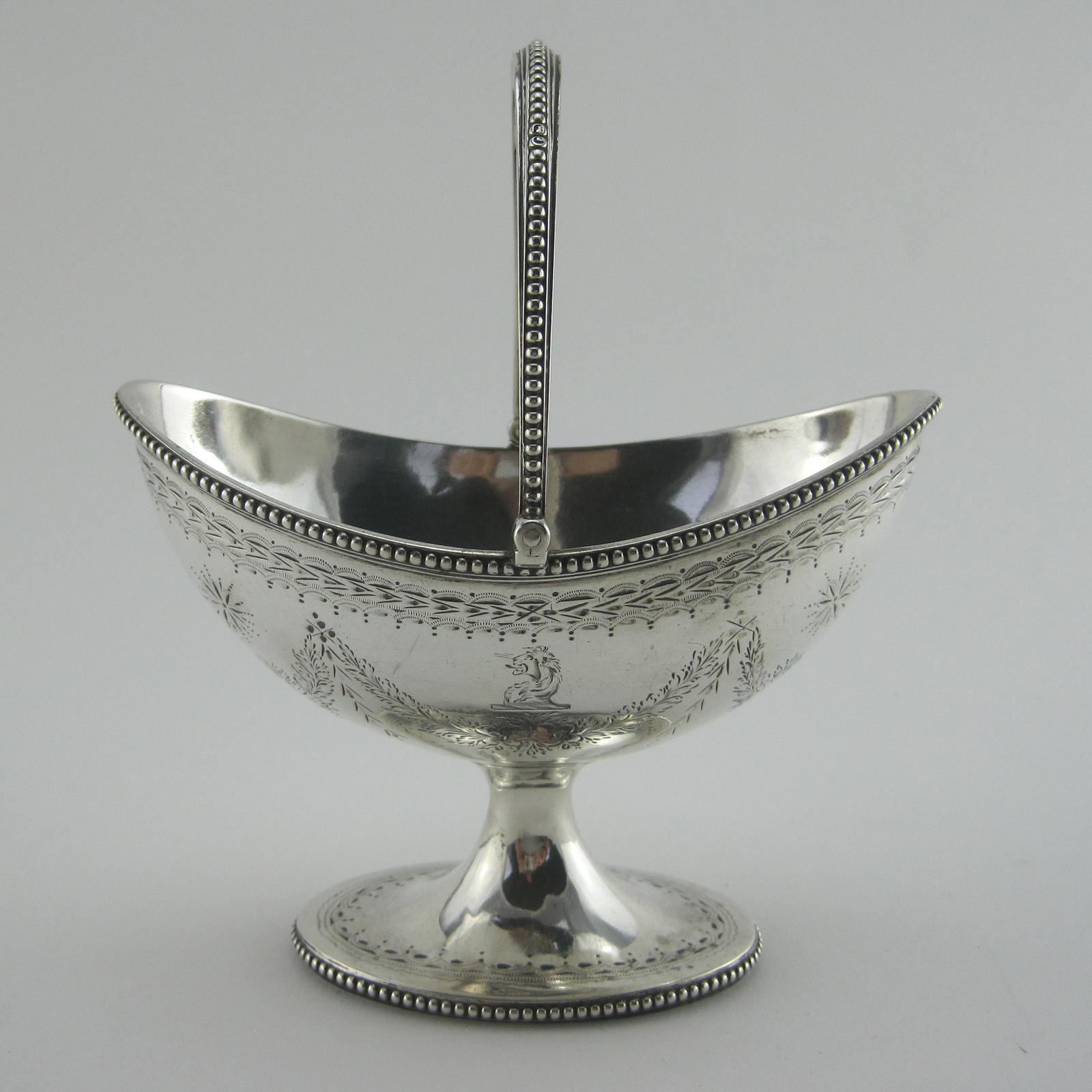 Elegant Victorian Sterling Silver Oval Sugar Basket (1 of 7) Elegant Victorian Sterling Silver Oval Sugar Basket (1 of 7)