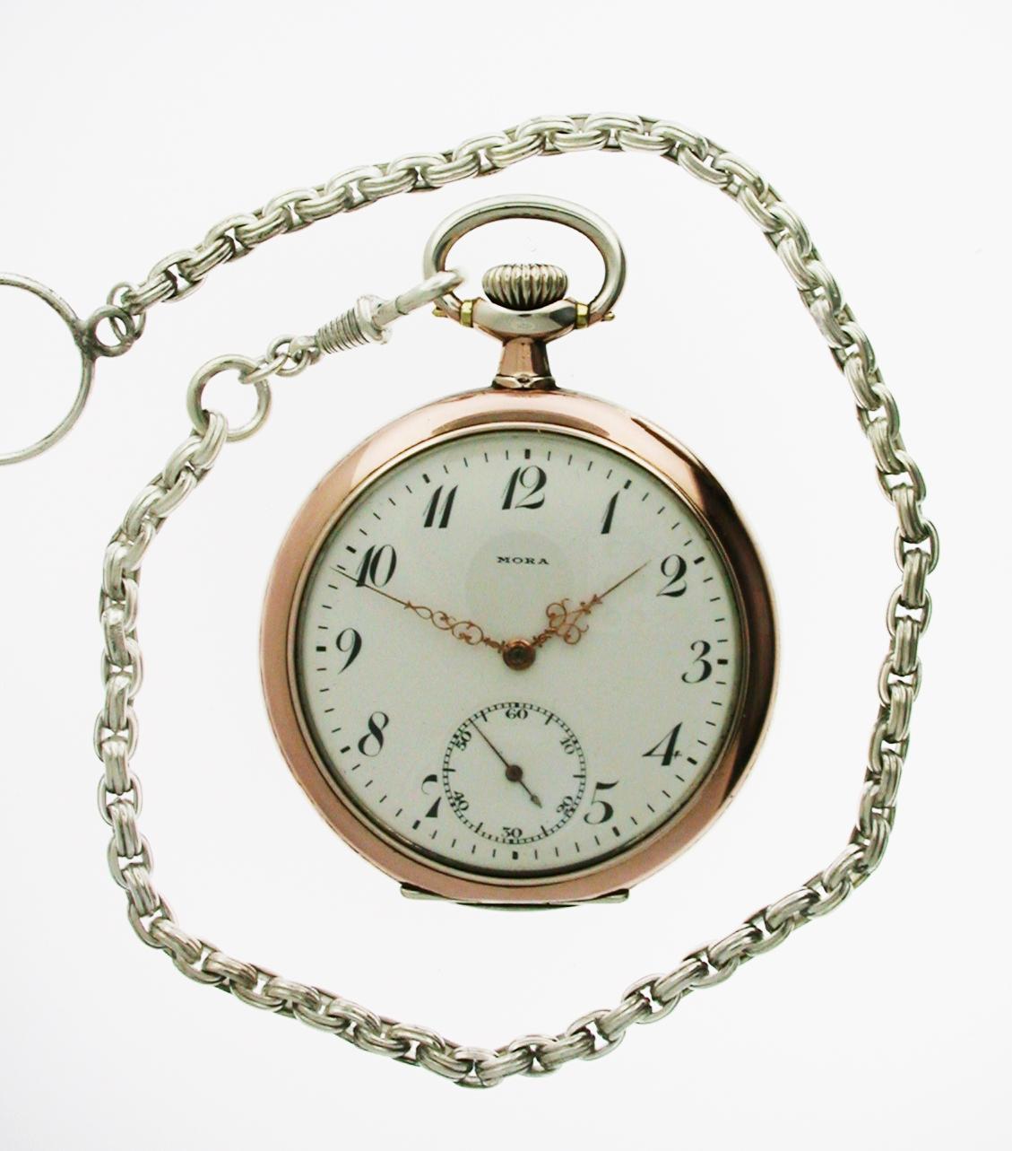 Pocket Watch Mora Silver 0.800 Louis Brandt (Omega) 1900s (1 of 5) Pocket Watch Mora Silver 0.800 Louis Brandt (Omega) 1900s (1 of 5)