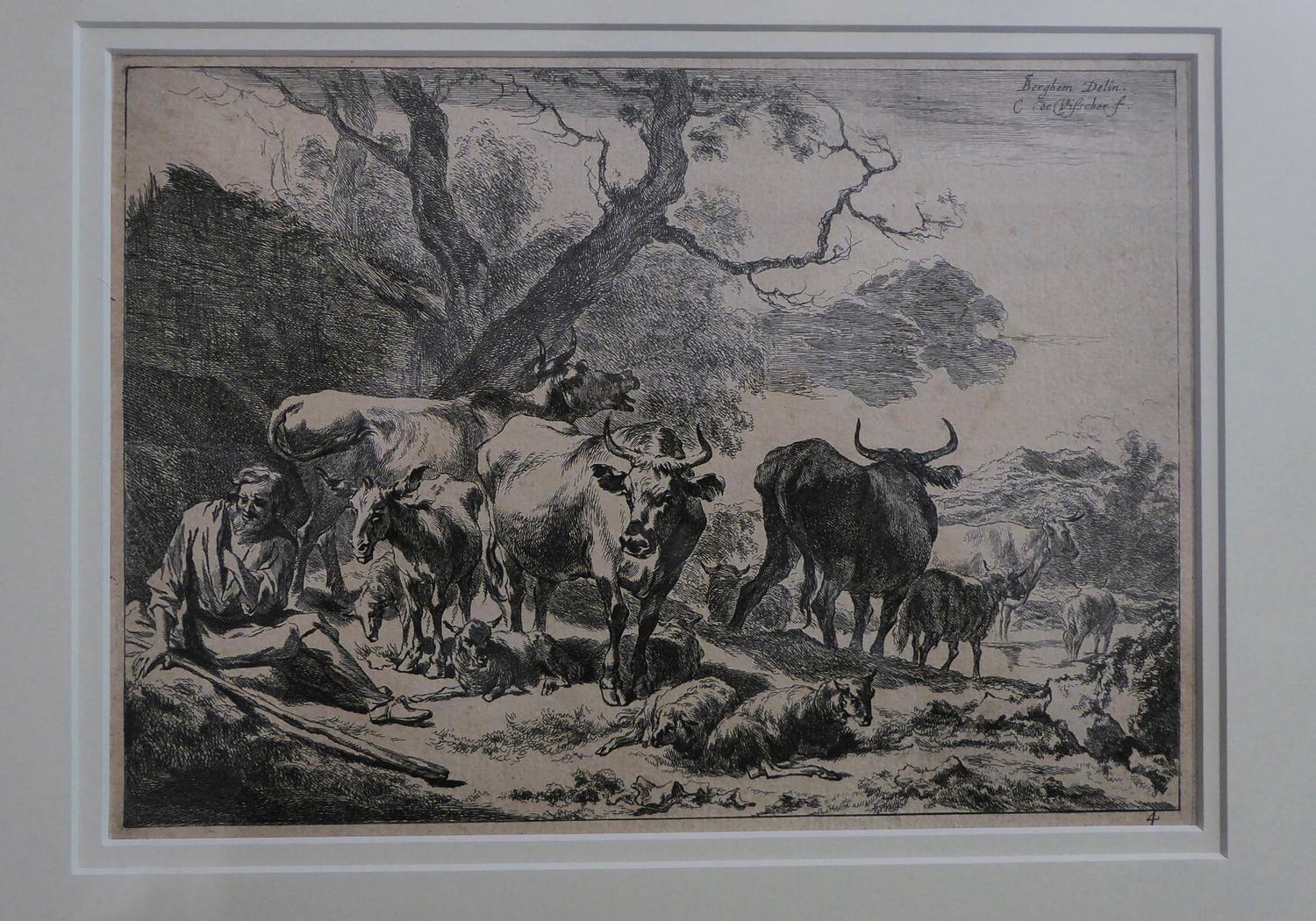 17th Century - Berghem / Visscher - Landscape After Nicolaes Berchem (1 of 1) 17th Century - Berghem / Visscher - Landscape After Nicolaes Berchem (1 of 1)