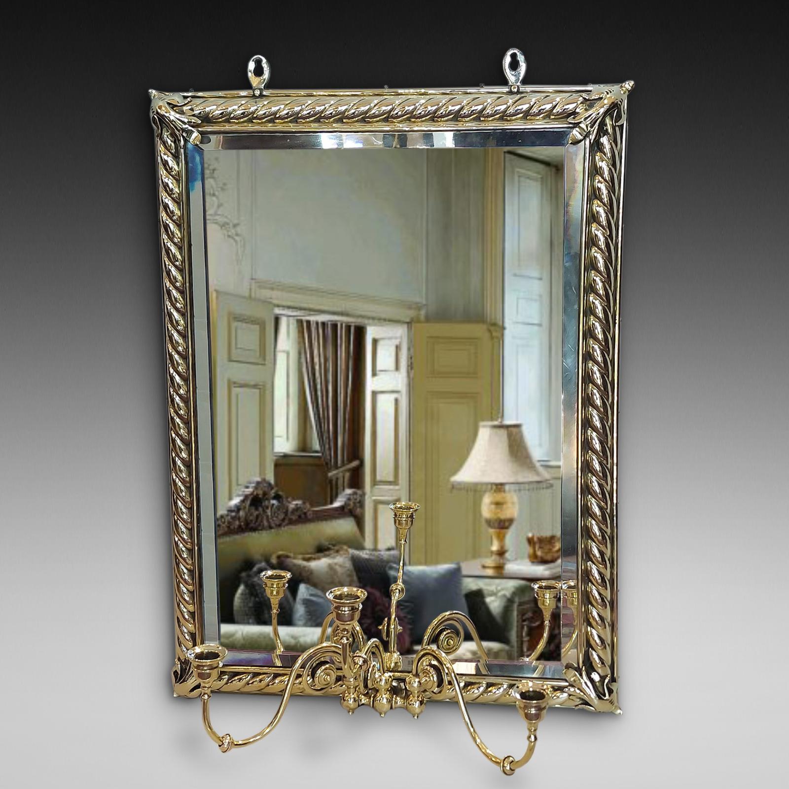 Victorian Brass Framed Wall Mirror (1 of 7) Victorian Brass Framed Wall Mirror (1 of 7)