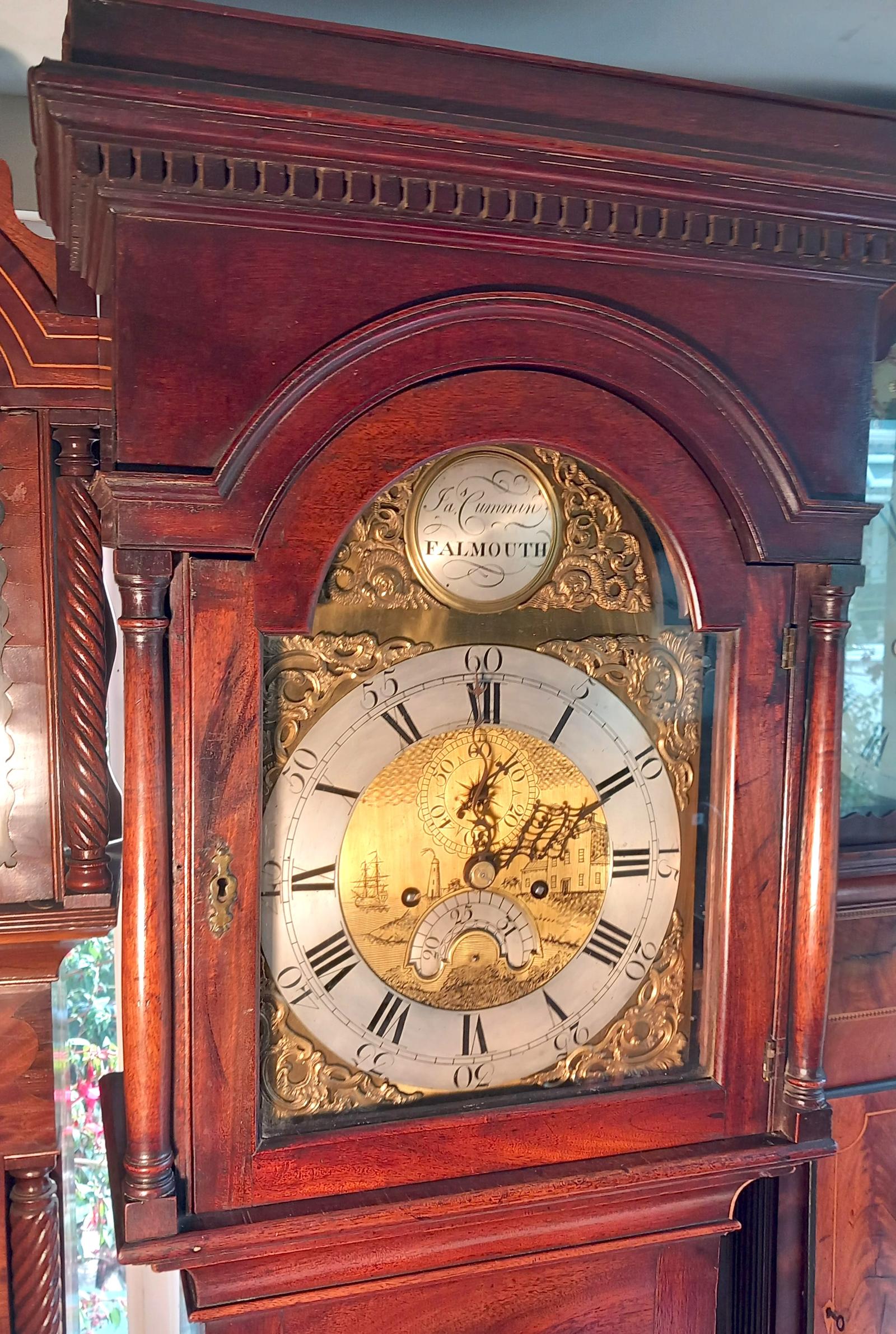 " FALMOUTH  "ANTIQUE BRASS DIAL  LONGCASE CLOCK (1 of 5)