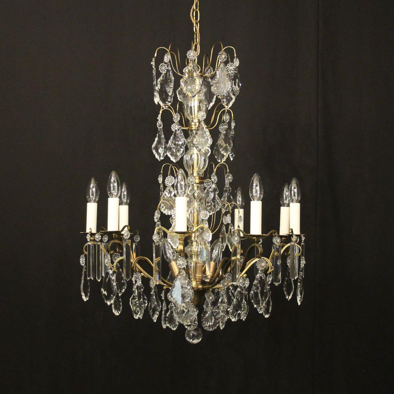 French Gilded Brass 12 Light Chandelier (1 of 10)