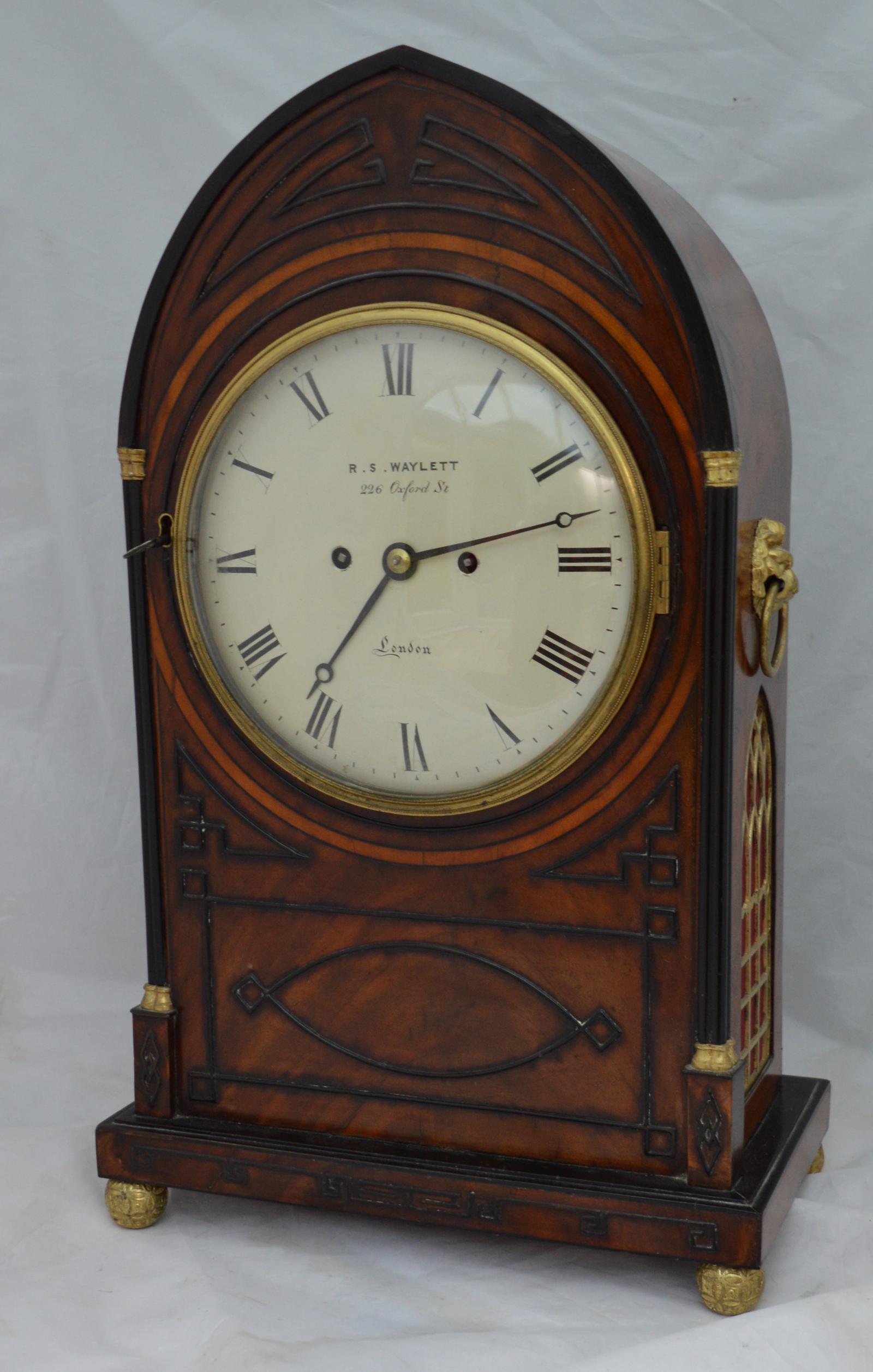R Waylett, London 8 Bell Fusee Bracket / Table Clock (1 of 8) R Waylett, London 8 Bell Fusee Bracket / Table Clock (1 of 8)