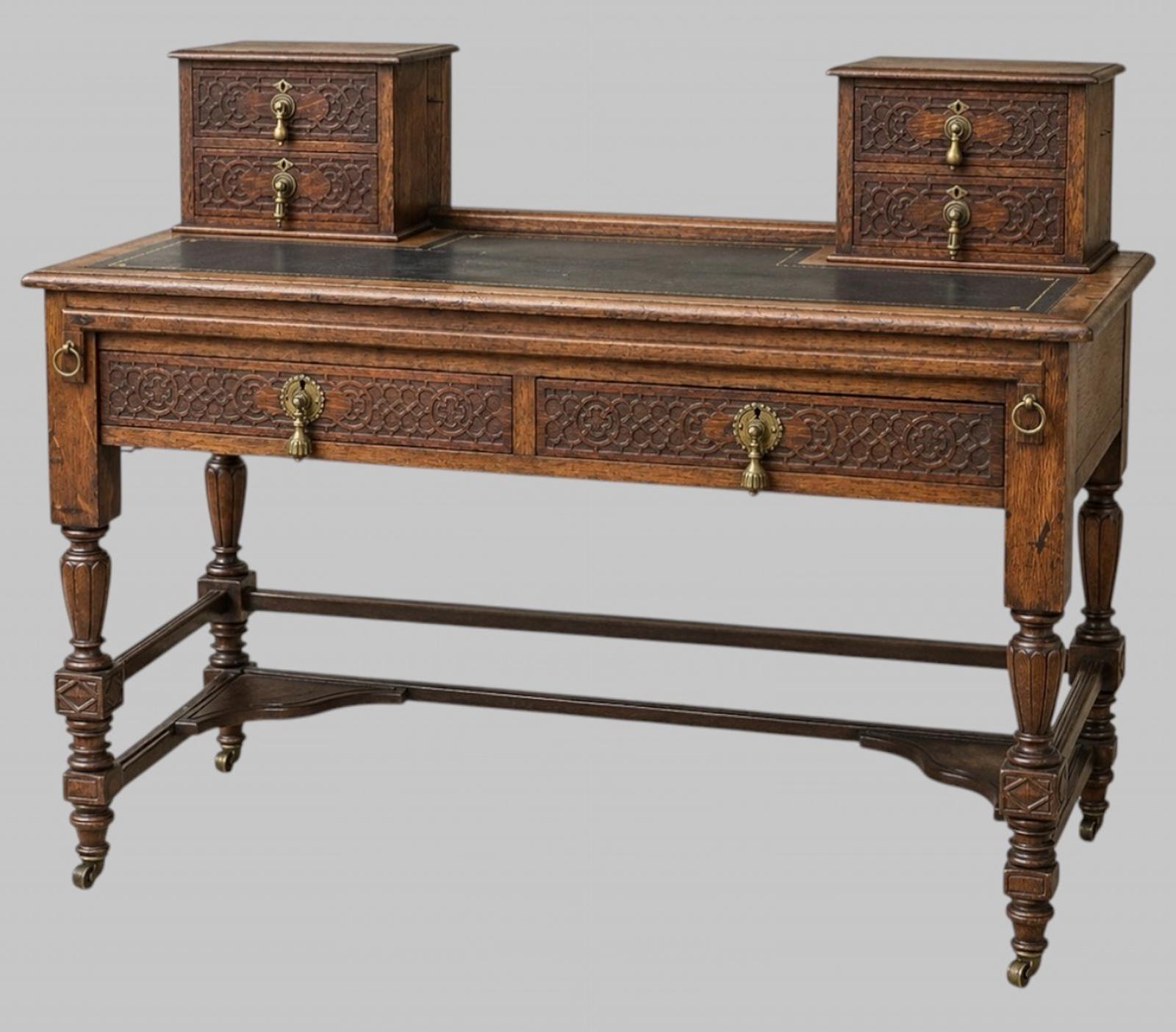 Victorian Aesthetic Movement Desk with Anglo-japanese Influence by Blyth & Son, London (1 of 14) Victorian Aesthetic Movement Desk with Anglo-japanese Influence by Blyth & Son, London (1 of 14)