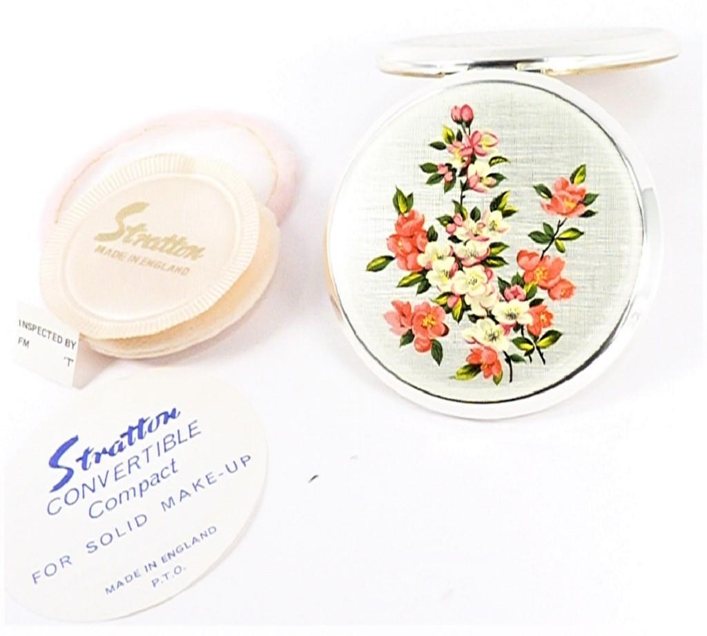 Unused Stratton Floral Compact Mirror (1 of 5)