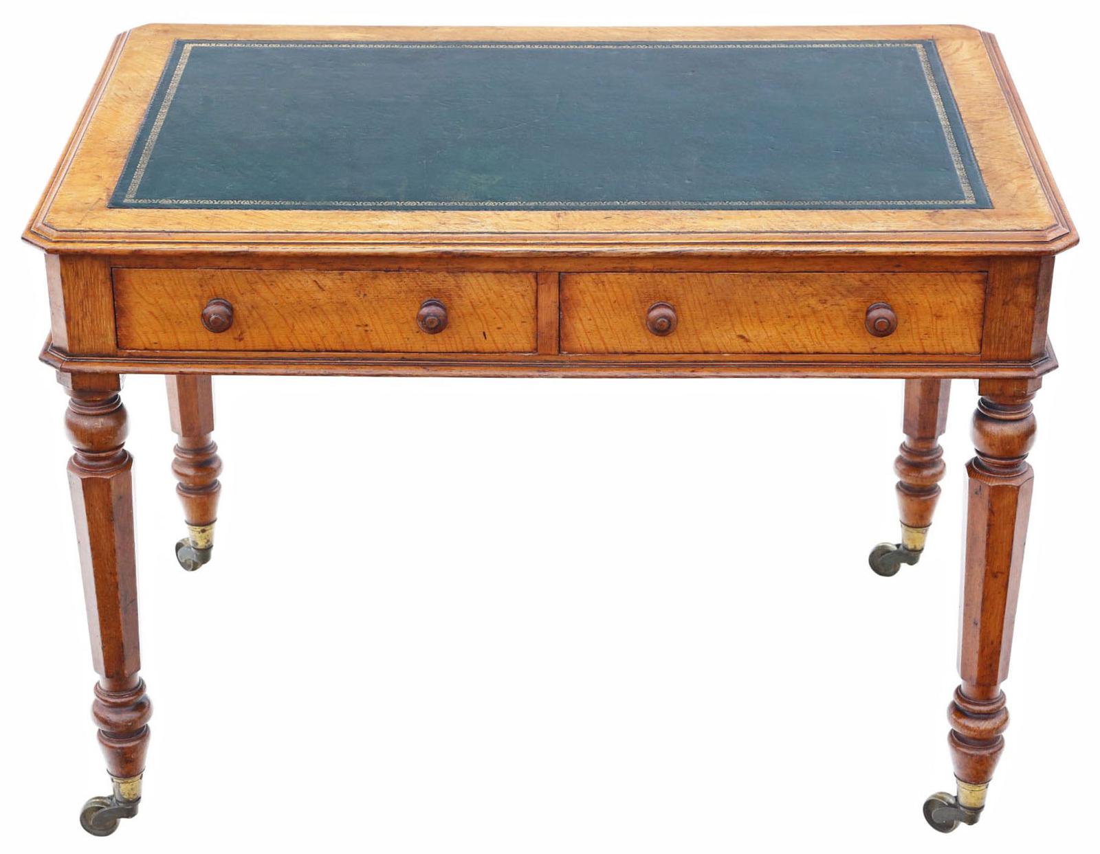 Antique 19th Century Oak Writing Desk / Table – Fine Quality Furniture (1 of 9)