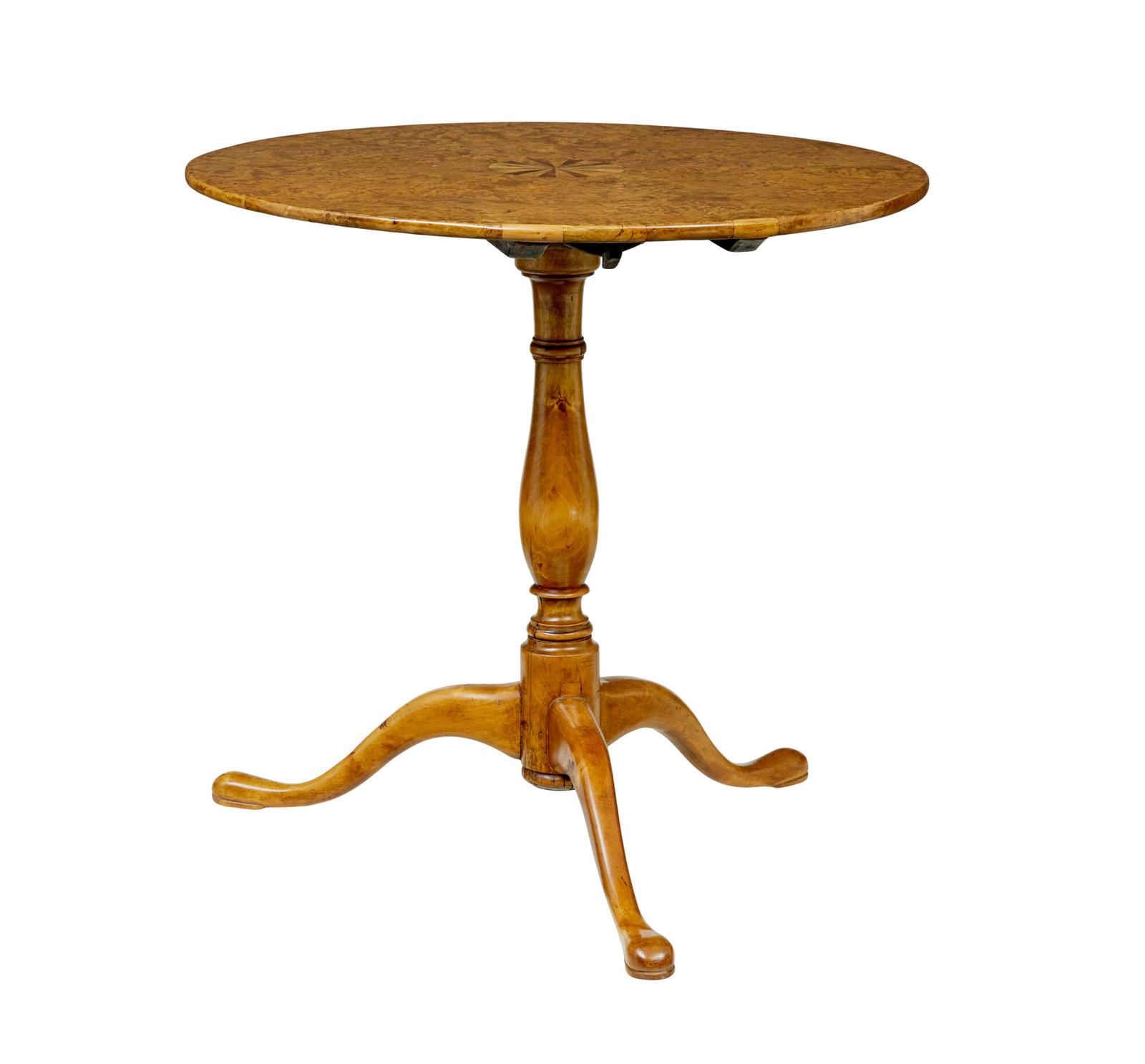 Swedish Mid 19th Century Inlaid Burr Birch Occasional Table (1 of 8) Swedish Mid 19th Century Inlaid Burr Birch Occasional Table (1 of 8)