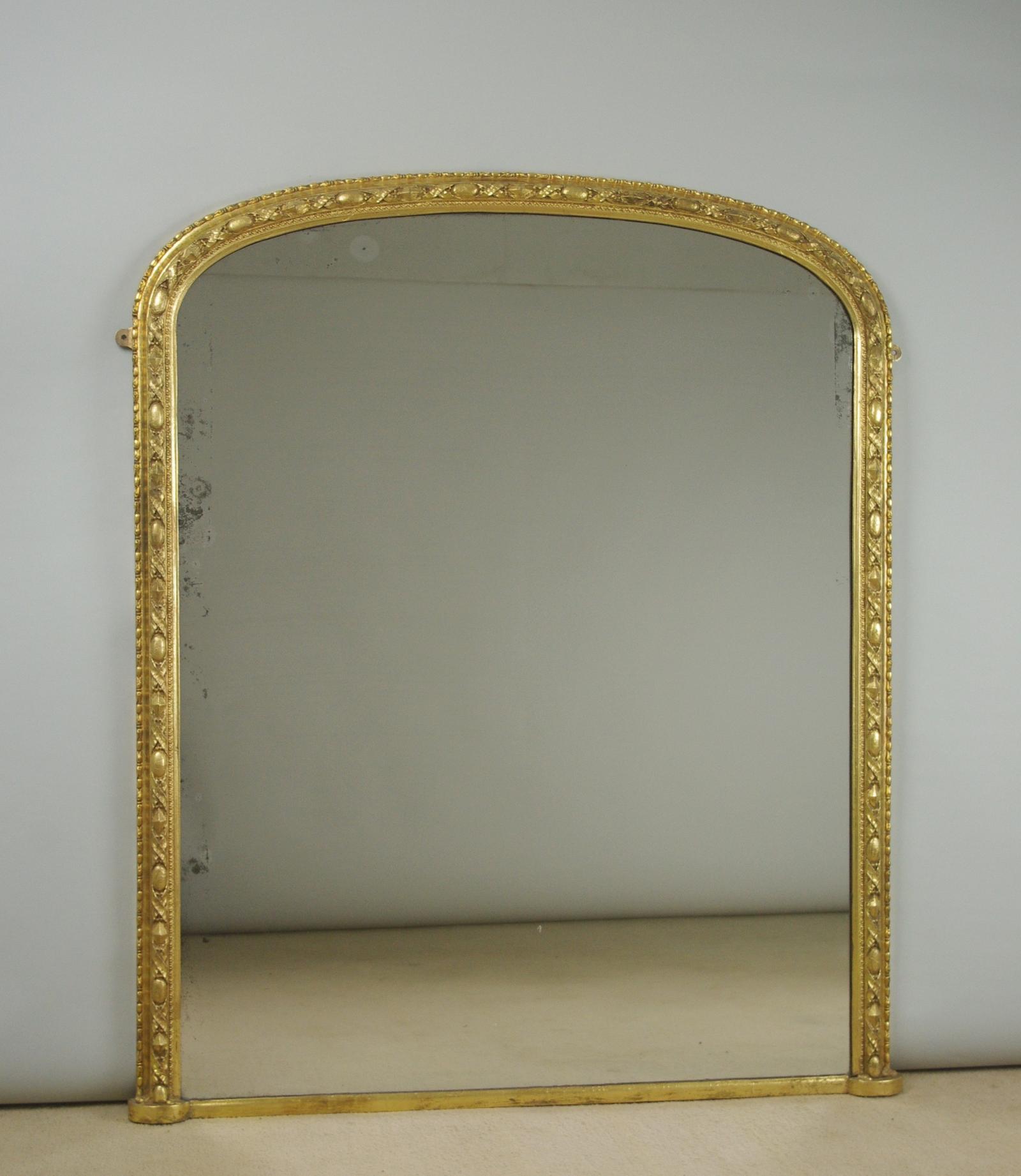 Victorian Gilt Arch Top Overmantle Mirror (1 of 8)