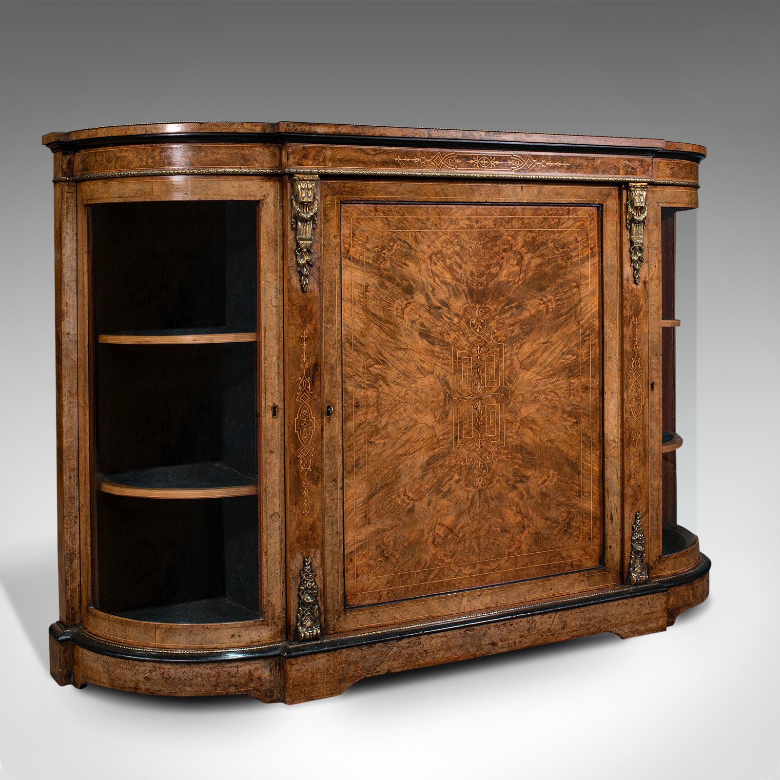 Antique Credenza, English, Burr Walnut, Sideboard, Display Cabinet, Regency (1 of 12) Antique Credenza, English, Burr Walnut, Sideboard, Display Cabinet, Regency (1 of 12)