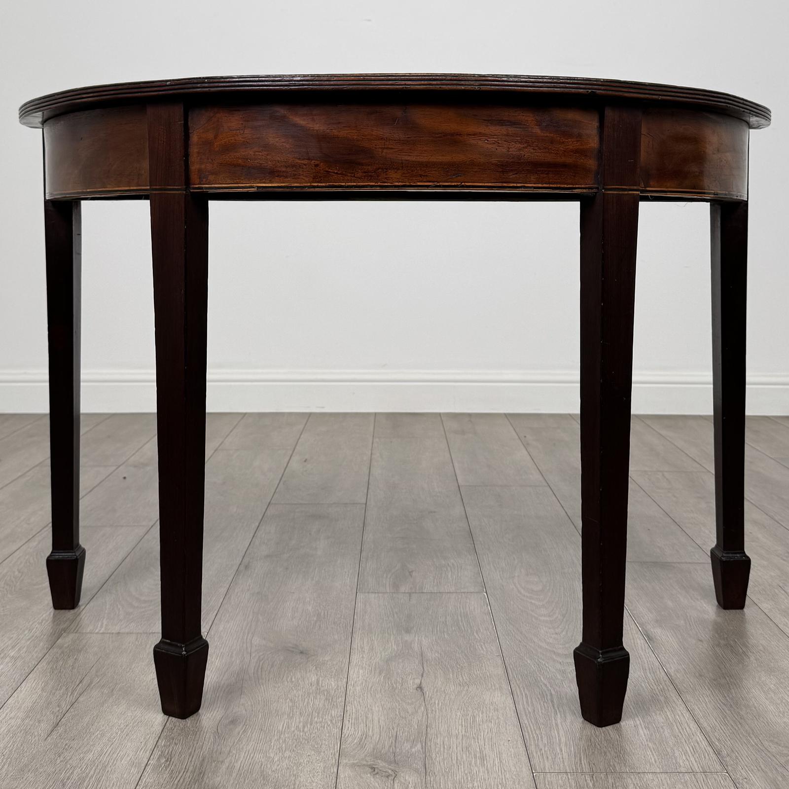 Antique 19th Century Demi Lune Side Table in Mahogany (1 of 7) Antique 19th Century Demi Lune Side Table in Mahogany (1 of 7)