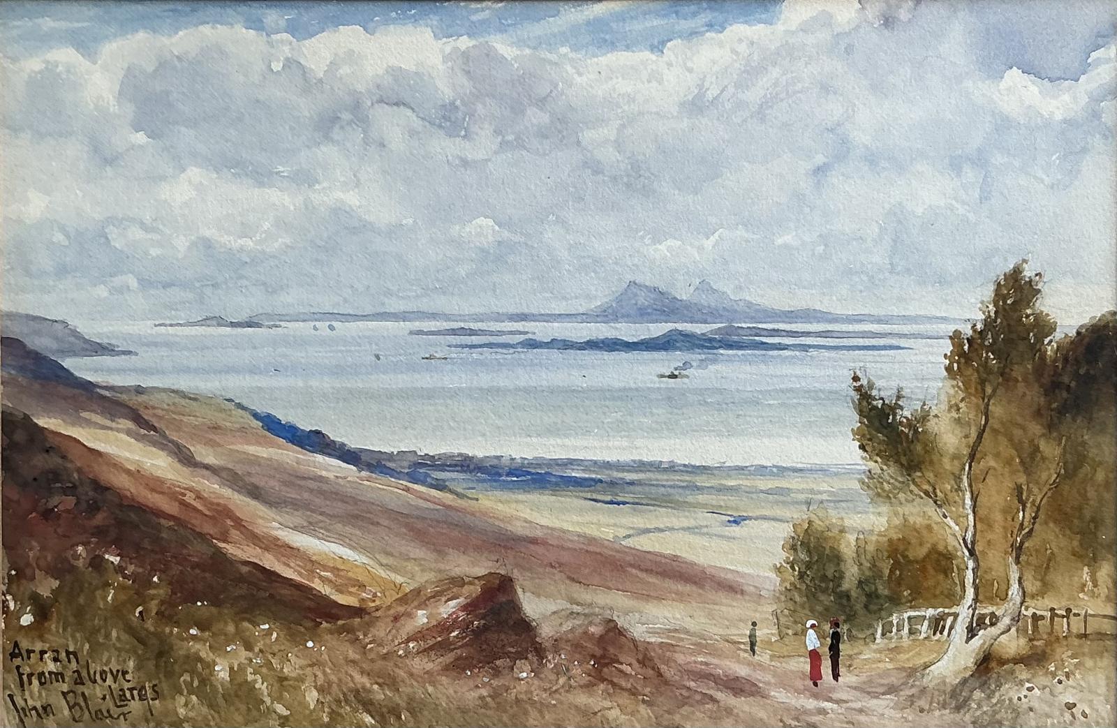 John Blair Watercolour ‘Arran From Above Lares’ (1 of 2)