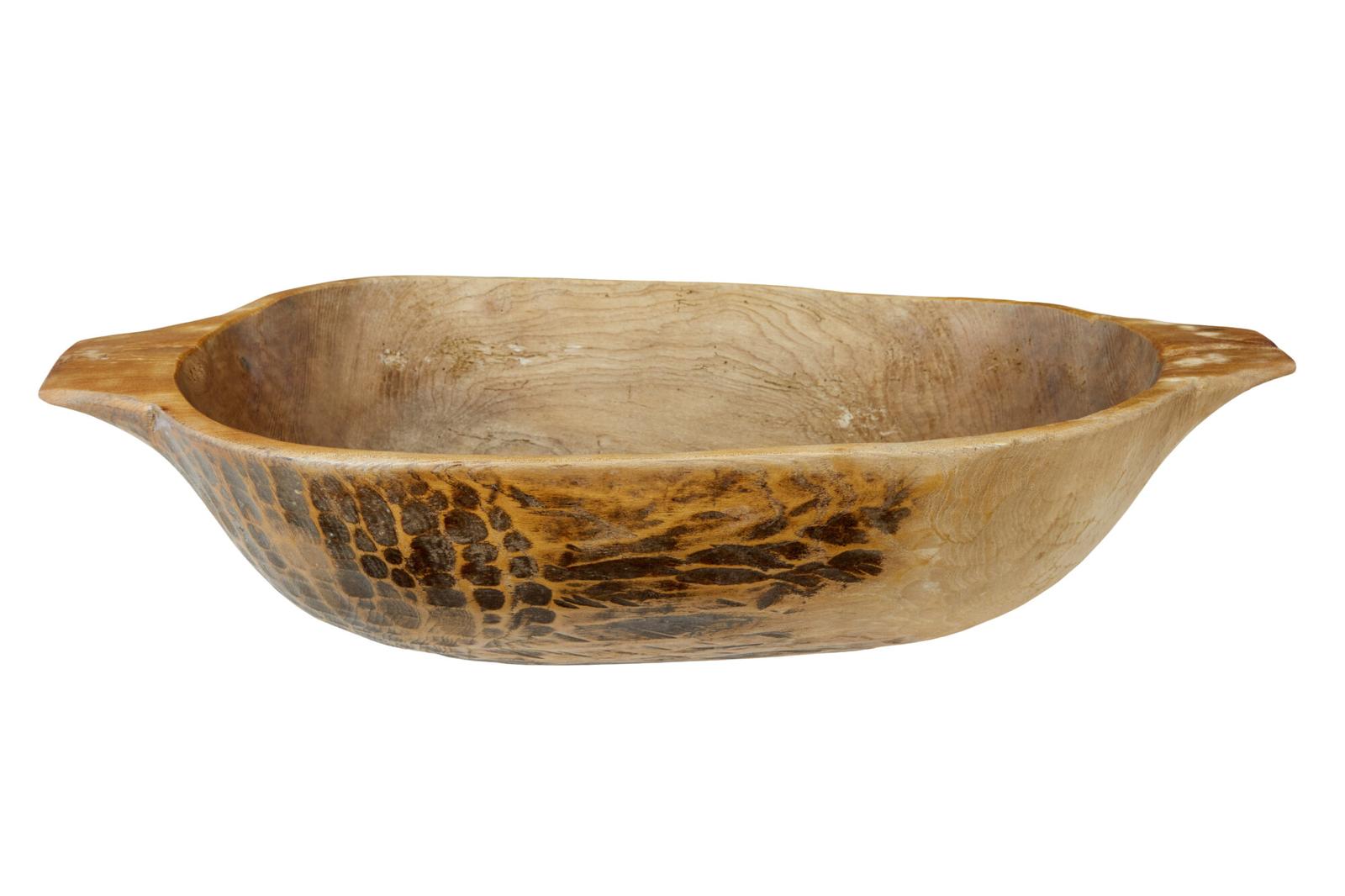 Large Rustic Dugout Hand Carved Bowl (1 of 7)