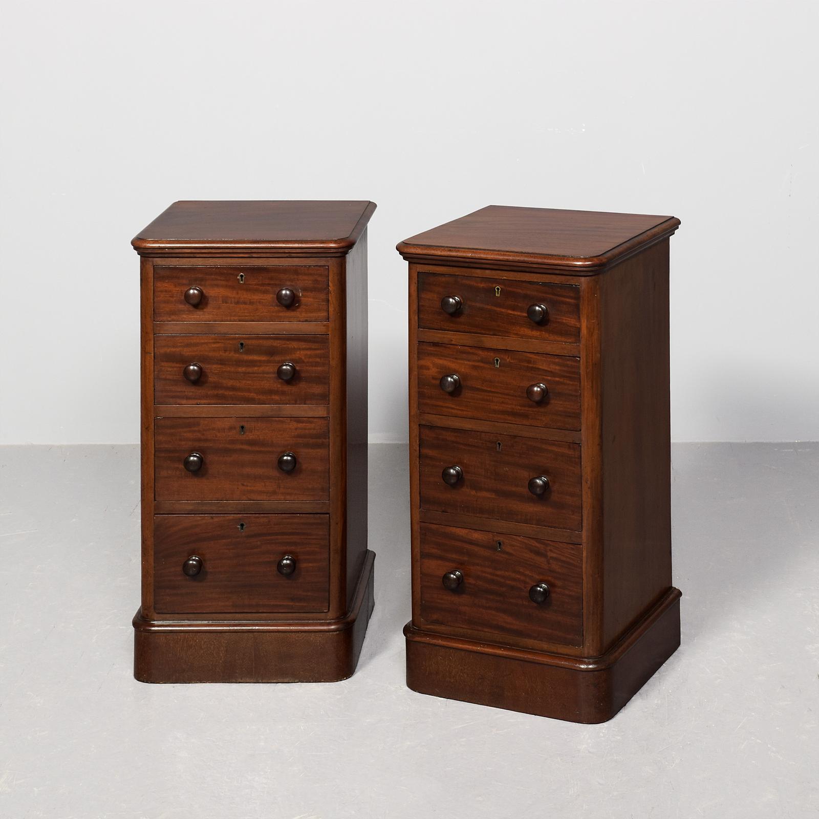 Pair of Mid Victorian Flame Mahogany Neat-sized Chests (1 of 9) Pair of Mid Victorian Flame Mahogany Neat-sized Chests (1 of 9)