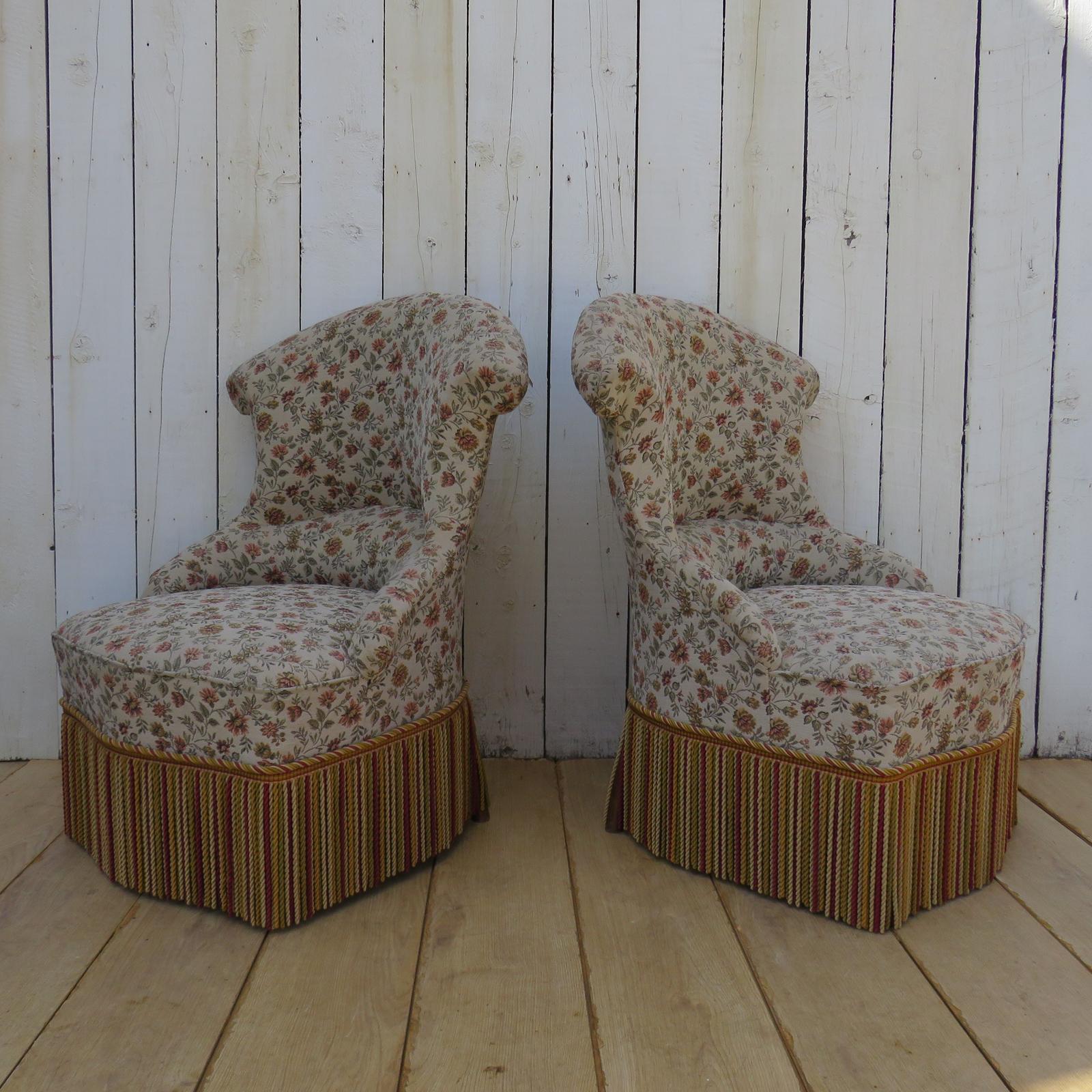 Pair of Antique Napoleon III Tub Chairs (1 of 9)