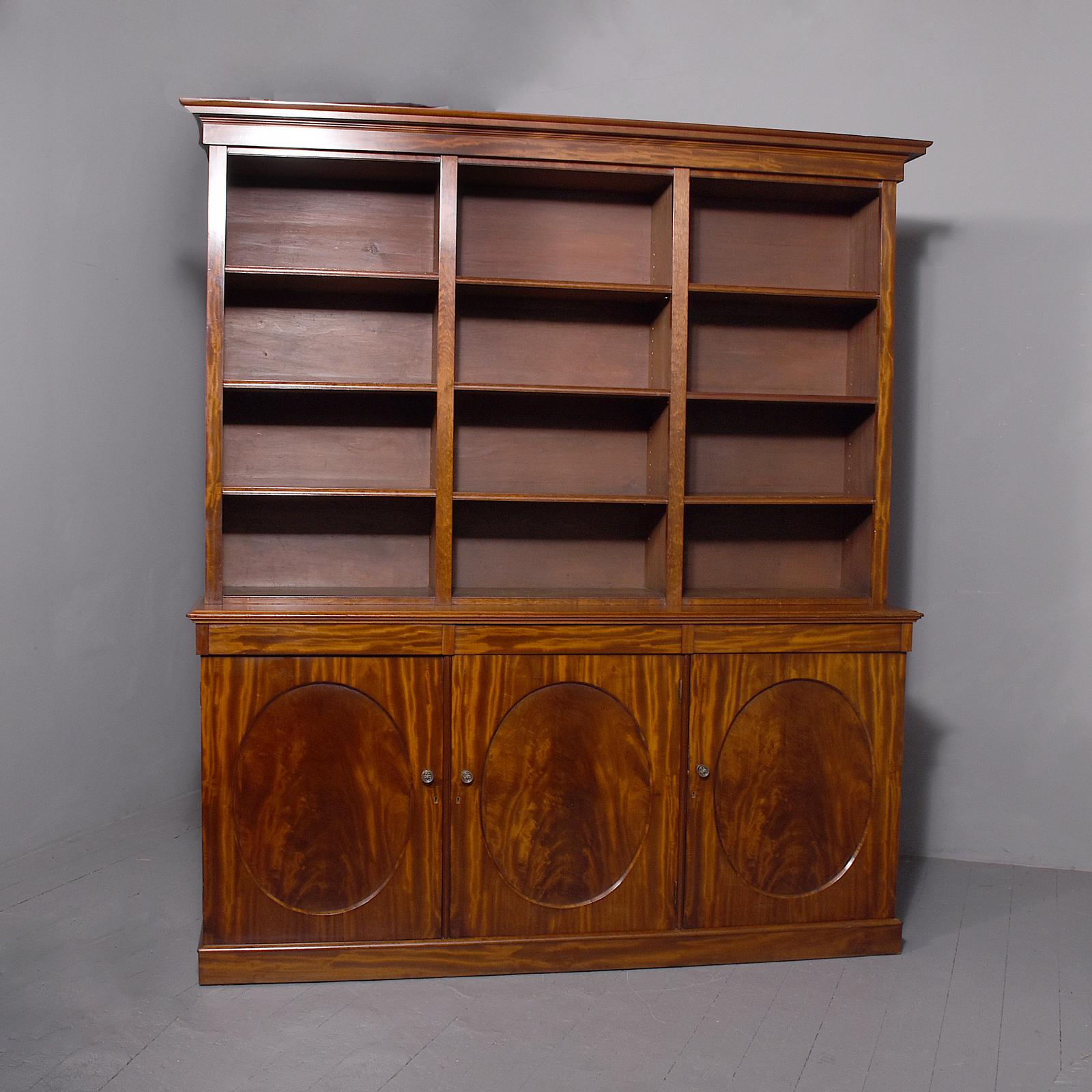 Large Mid-victorian Open Bookcase (1 of 12)