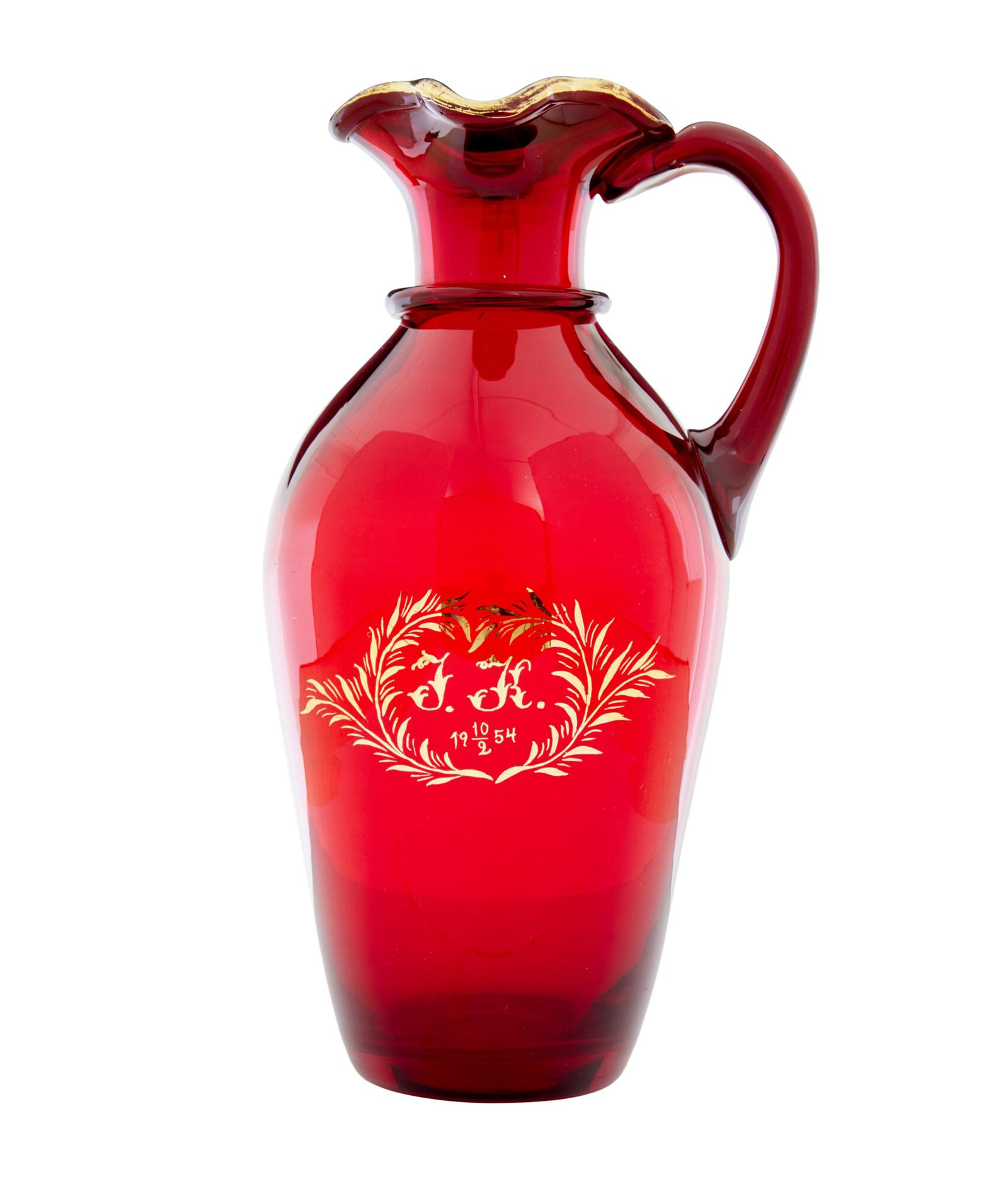 Mid 20th Century 1950s Gilt Art Glass Jug by Monica Bratt (1 of 8) Mid 20th Century 1950s Gilt Art Glass Jug by Monica Bratt (1 of 8)