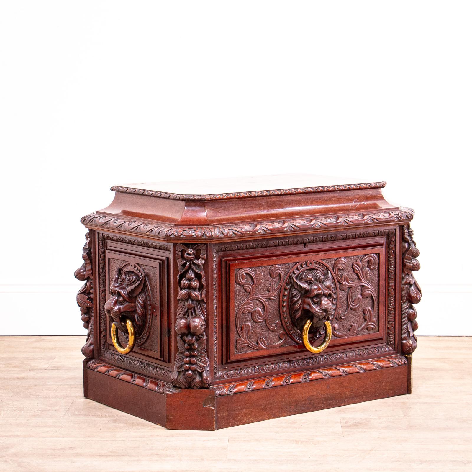 Irish Mahogany Lead Lined Wine Cooler with Lions by Strahan (1 of 11) Irish Mahogany Lead Lined Wine Cooler with Lions by Strahan (1 of 11)