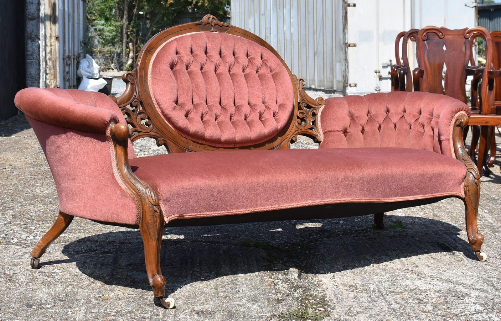 Victorian Walnut Sofa (1 of 6)