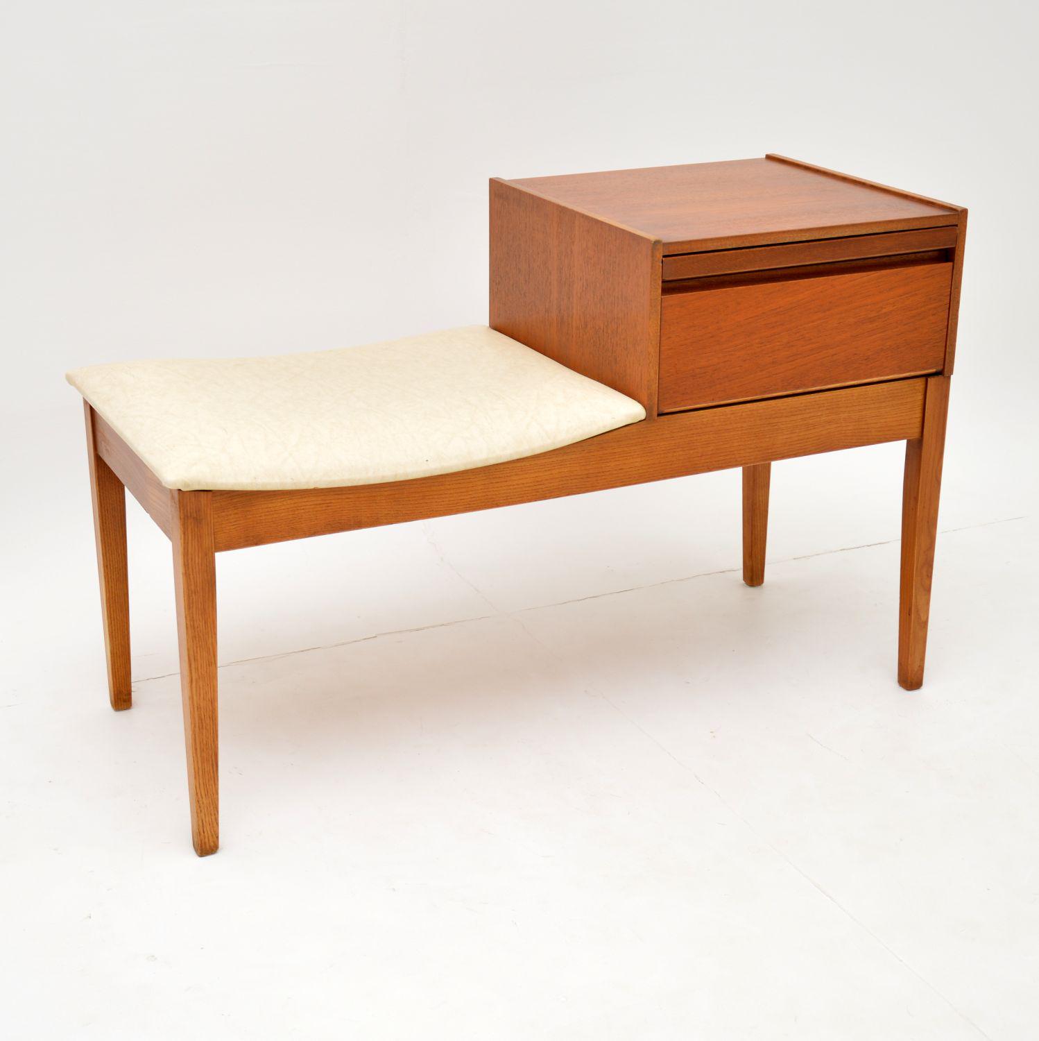 1960’s Vintage Teak Telephone Bench (1 of 13) 1960’s Vintage Teak Telephone Bench (1 of 13)