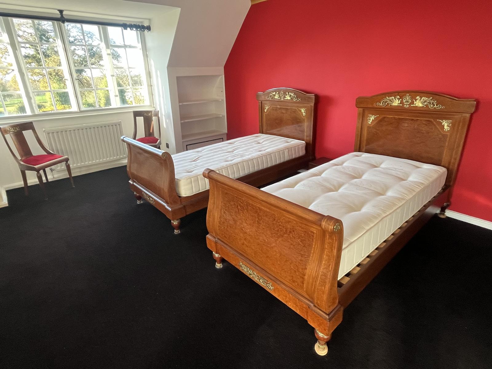 Bed - Antique Empire Bed Pair of Single Beds French Empire (1 of 5) Bed - Antique Empire Bed Pair of Single Beds French Empire (1 of 5)