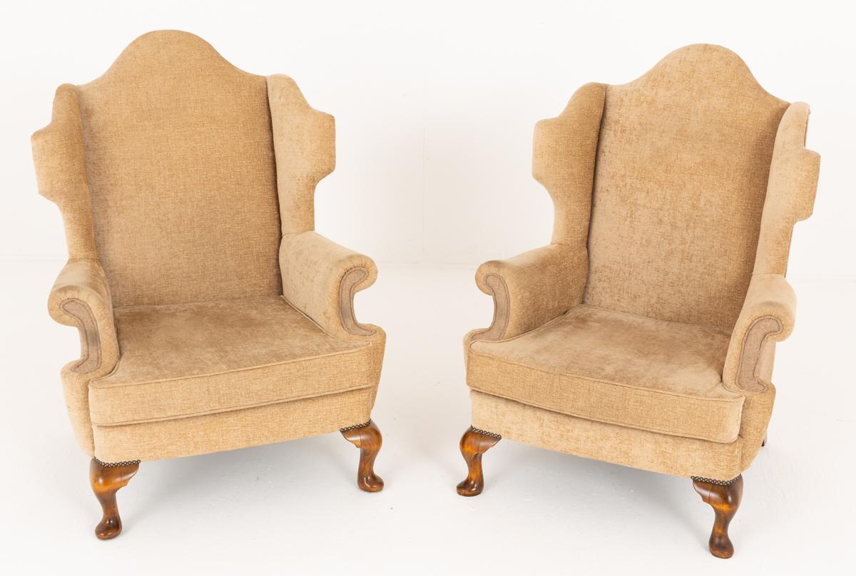 Pair of Georgian Style Wing Chairs (1 of 5) Pair of Georgian Style Wing Chairs (1 of 5)