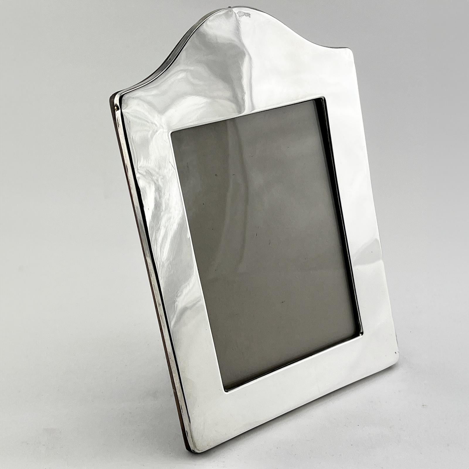 Rectangular Sterling Silver Photo Frame with Serpentine Top (1 of 6) Rectangular Sterling Silver Photo Frame with Serpentine Top (1 of 6)
