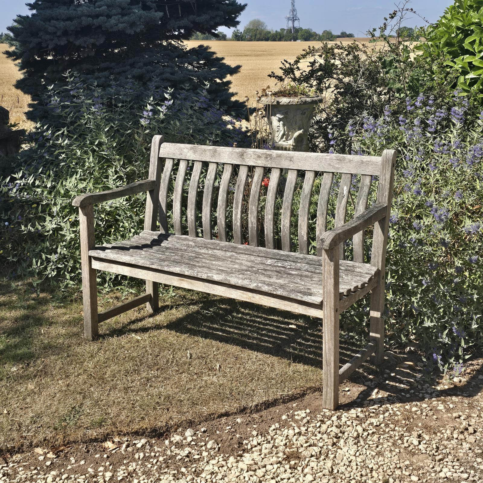 Good Weathered Teak Garden Bench (1 of 9) Good Weathered Teak Garden Bench (1 of 9)