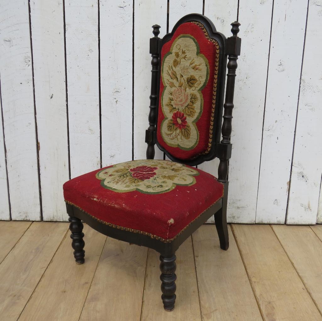 Antique French Prie Dieu Prayer Chair (1 of 9)