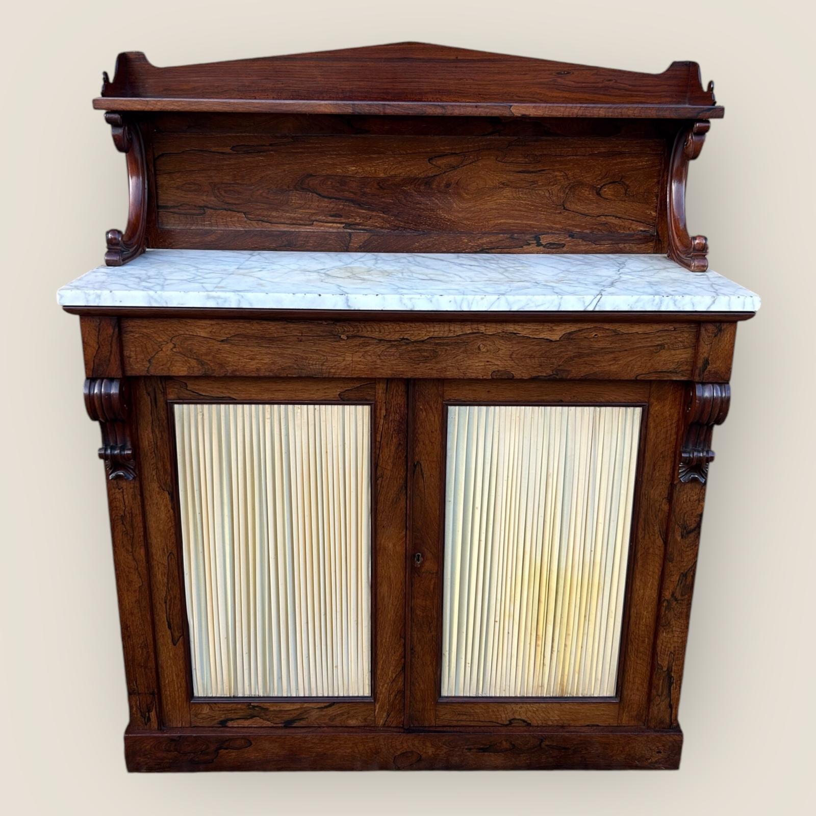 Antique Regency Rosewood Marble Top Chiffonier with Two Door Storage Cupboard (1 of 10) Antique Regency Rosewood Marble Top Chiffonier with Two Door Storage Cupboard (1 of 10)