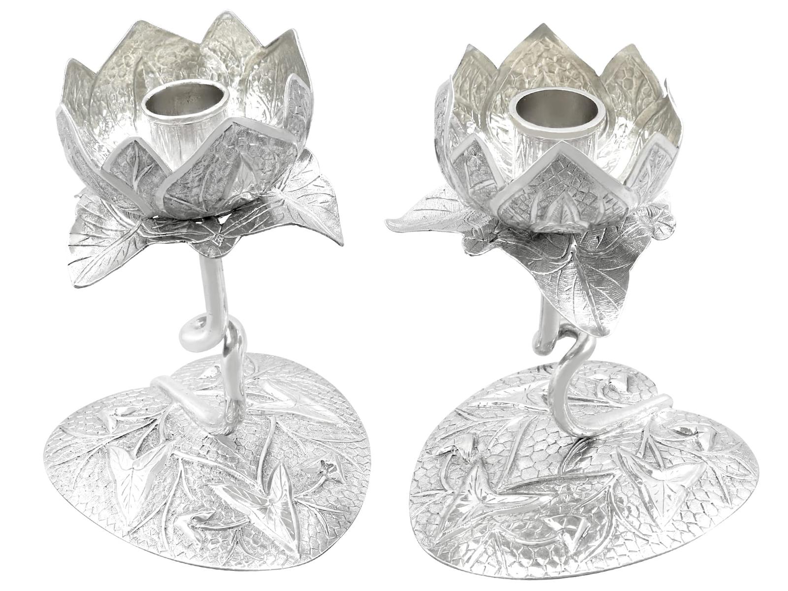 Antique Indian Silver Candlesticks - 1910 (1 of 10) Antique Indian Silver Candlesticks - 1910 (1 of 10)