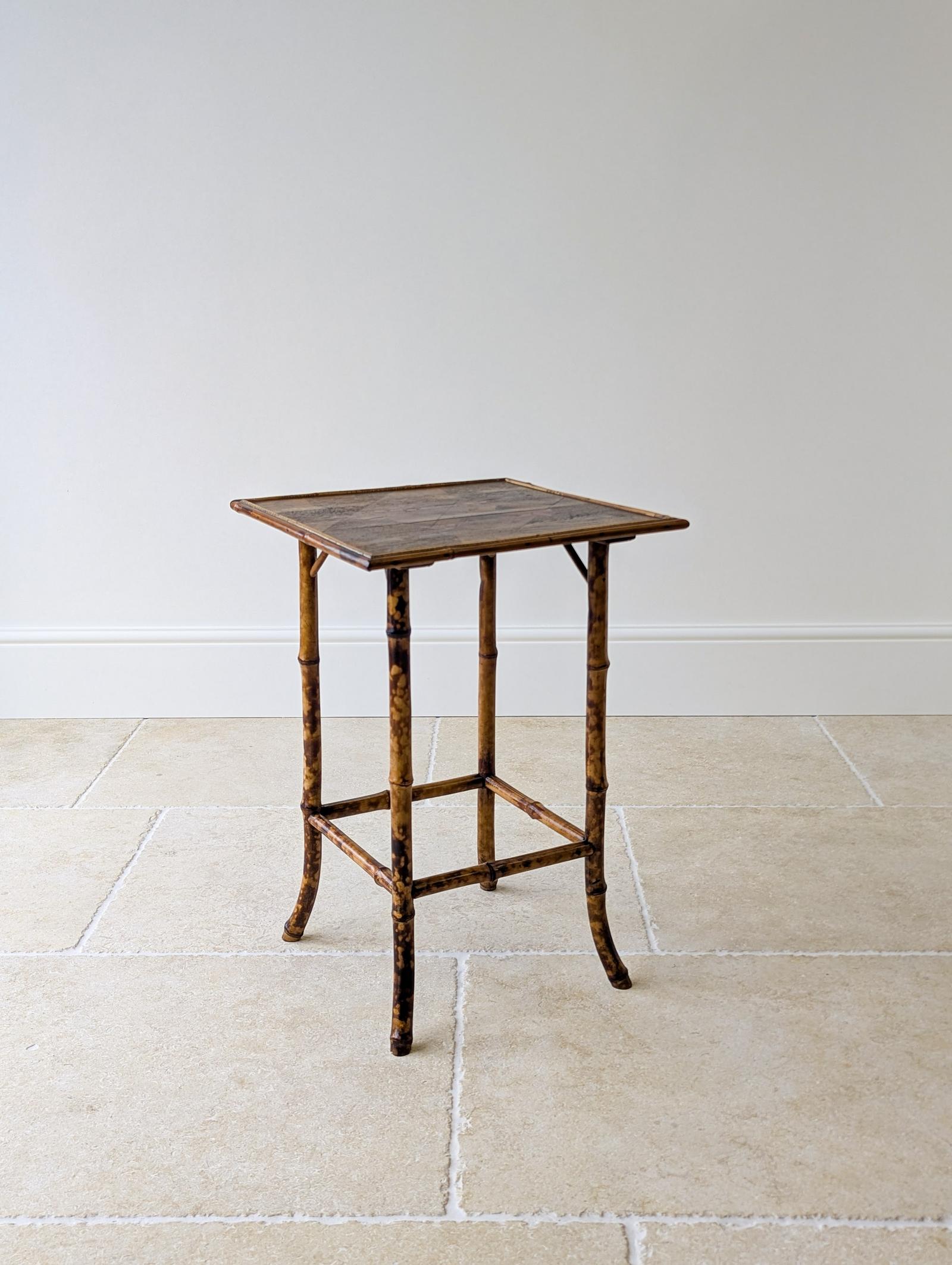 Antique Victorian Aesthetic Movement Inlaid Bamboo Occasional Table c.1880 (1 of 17)